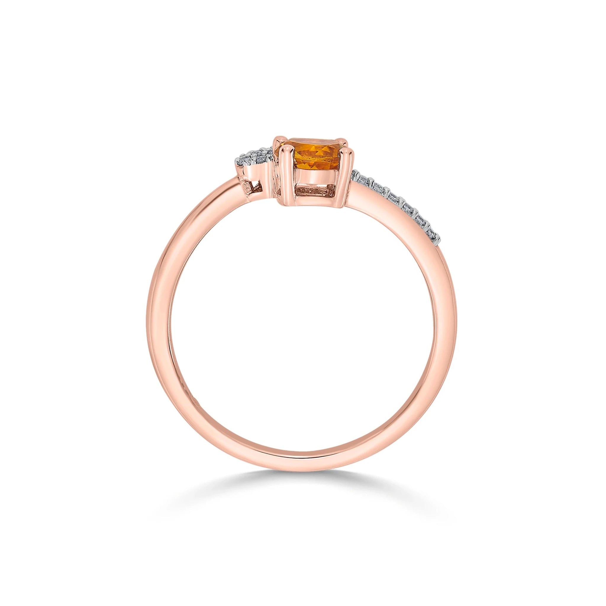 Color Pop Twist and Dazzle Ring in Citrine - Zen Diamond India