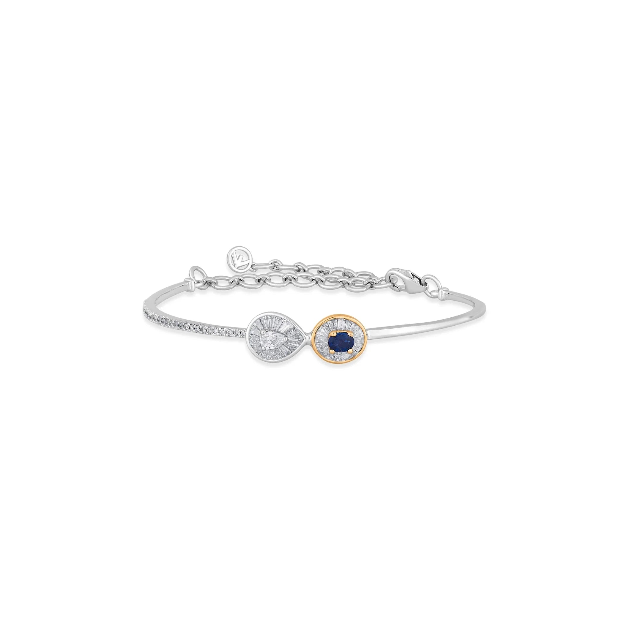 Midnight Bloom Iris Cuff - Zen Diamond India