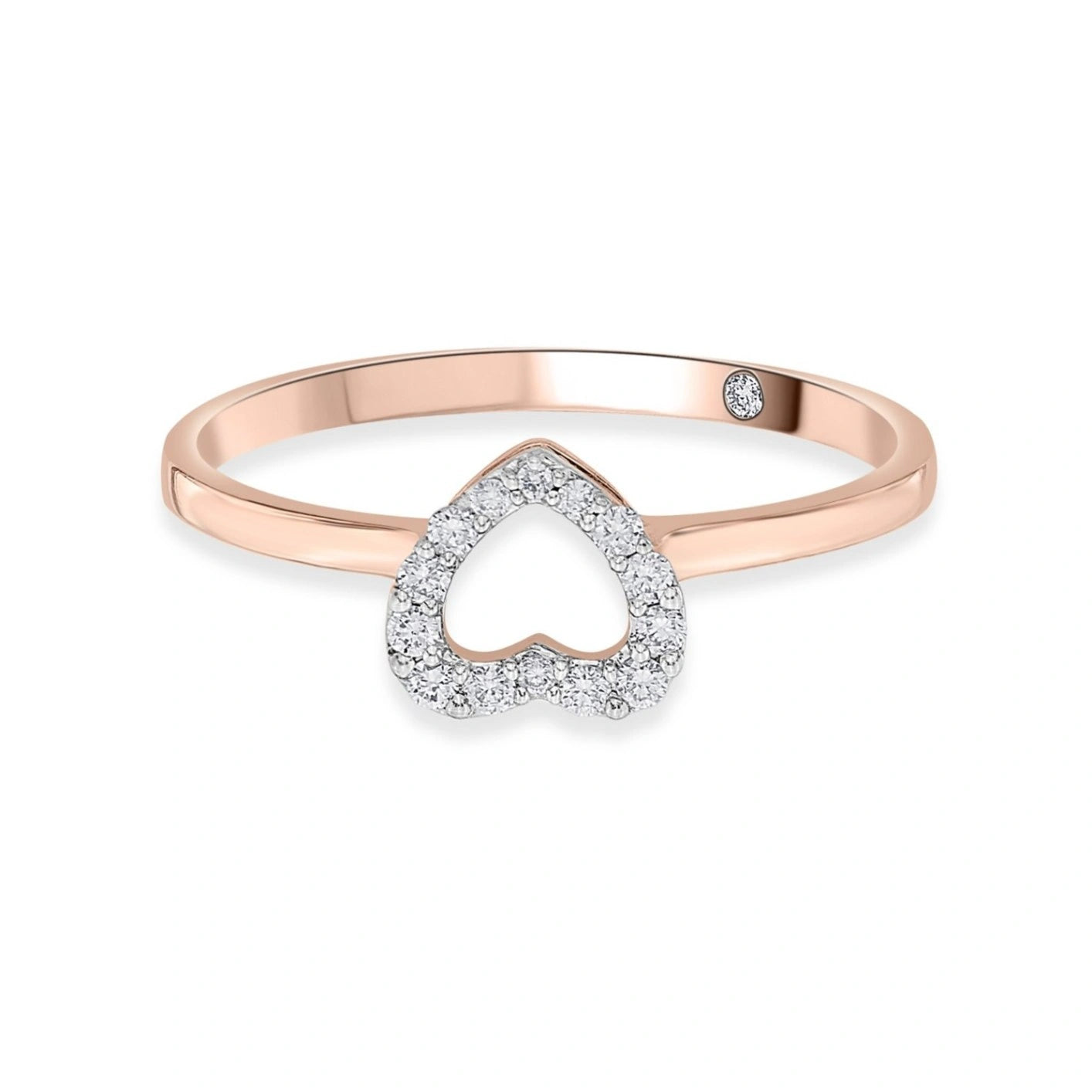 Love Knot Diamond Whisper Heart Ring