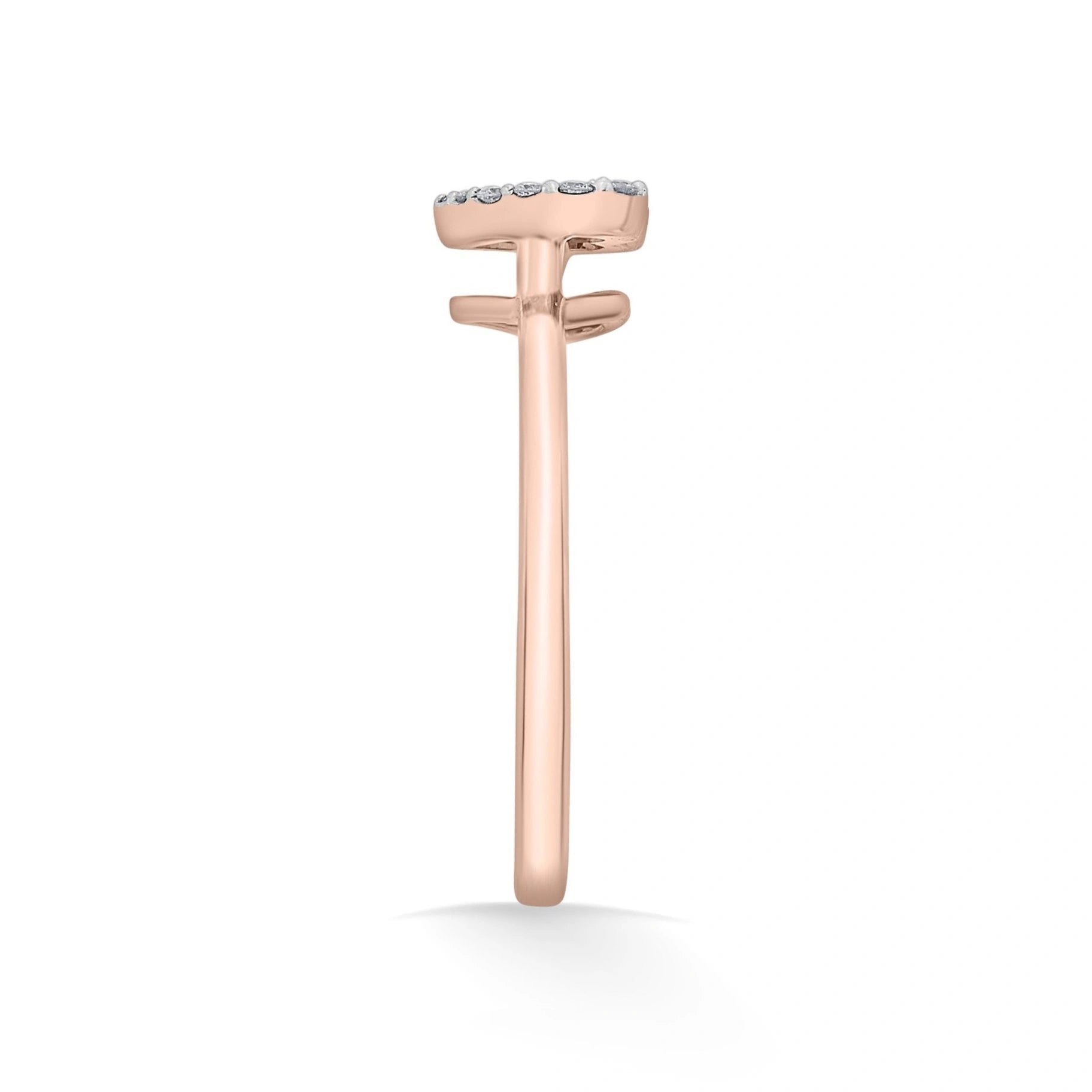 Love Knot Diamond Whisper Heart Ring