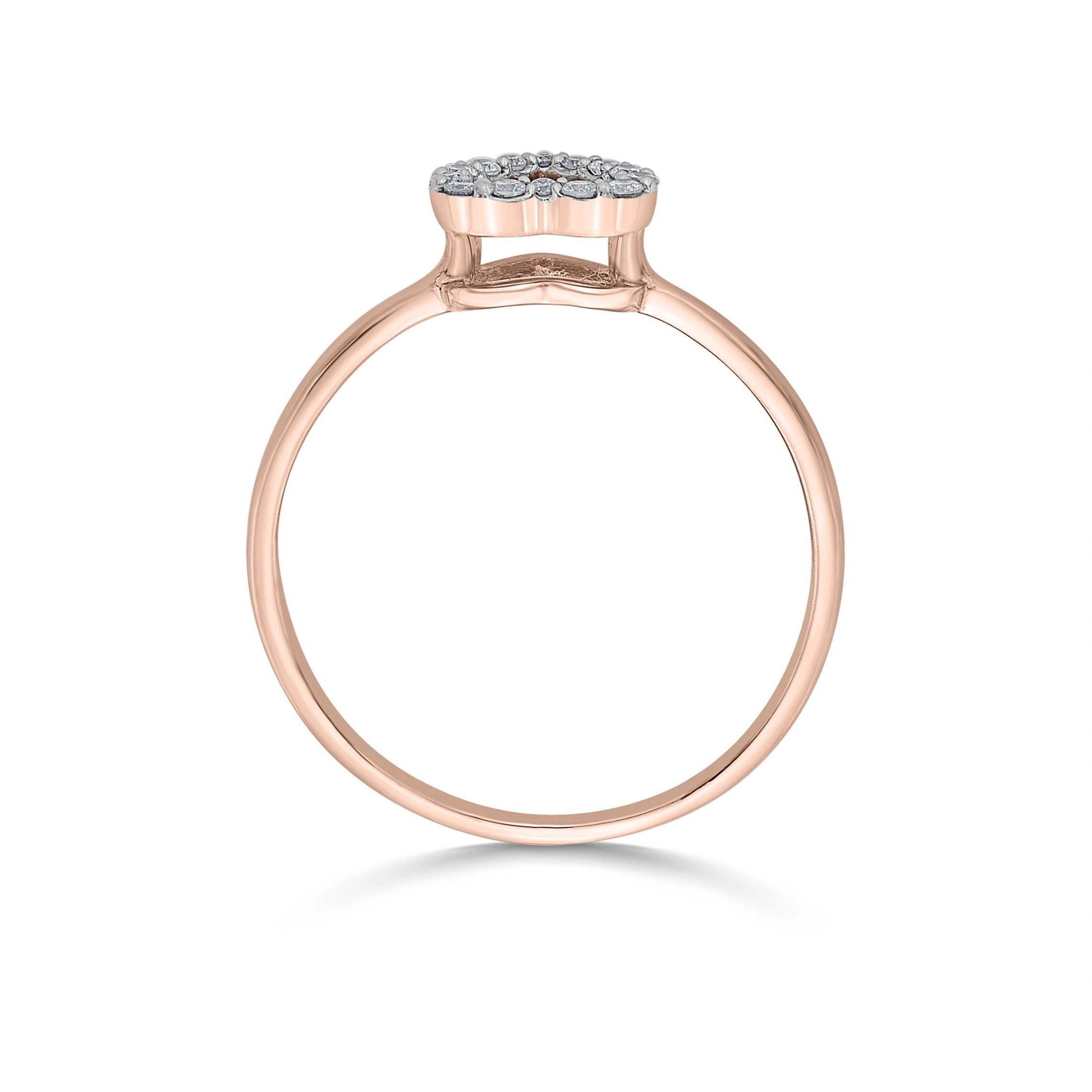 Love Knot Diamond Whisper Heart Ring