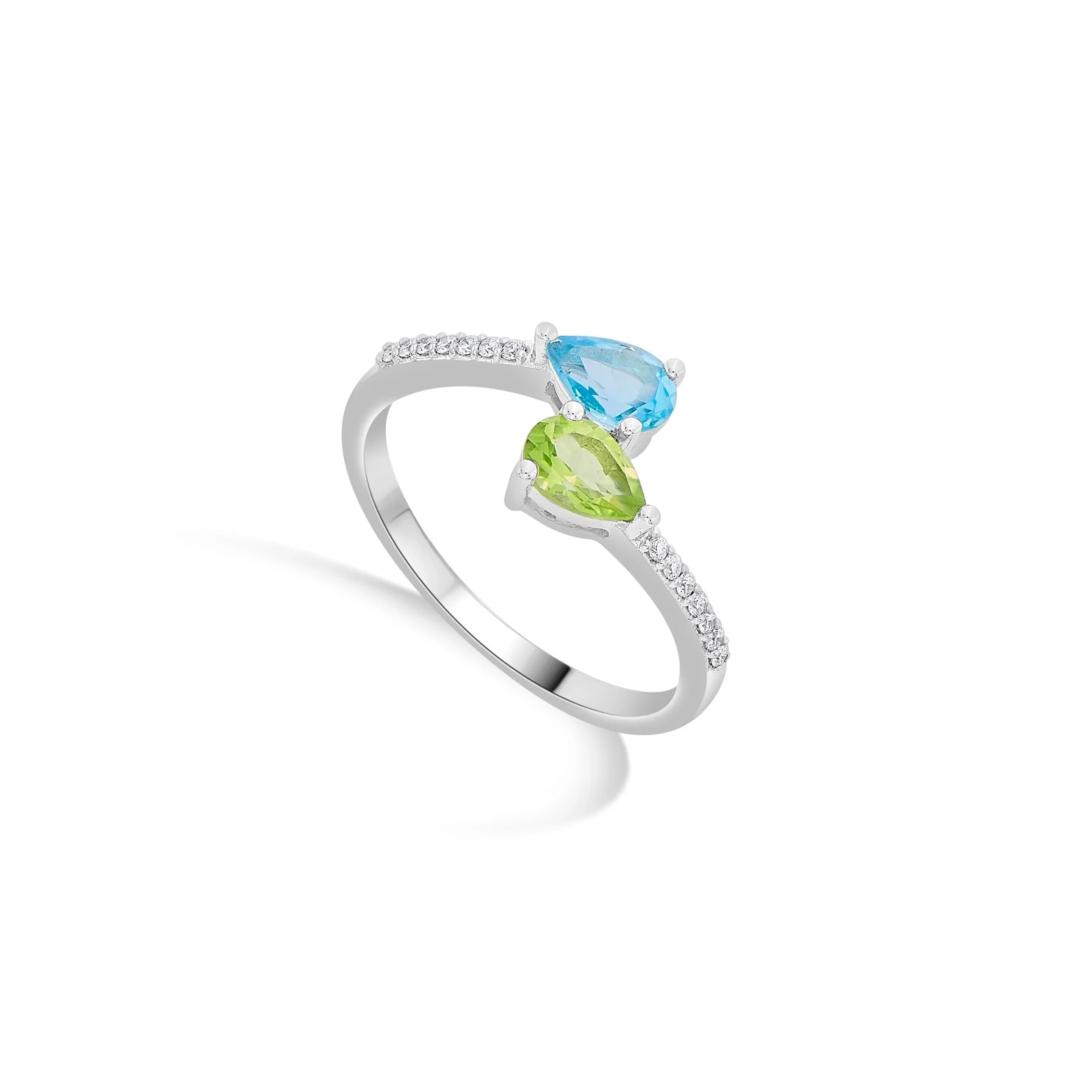Color Pop Statement Spark Duo Ring - Zen Diamond India