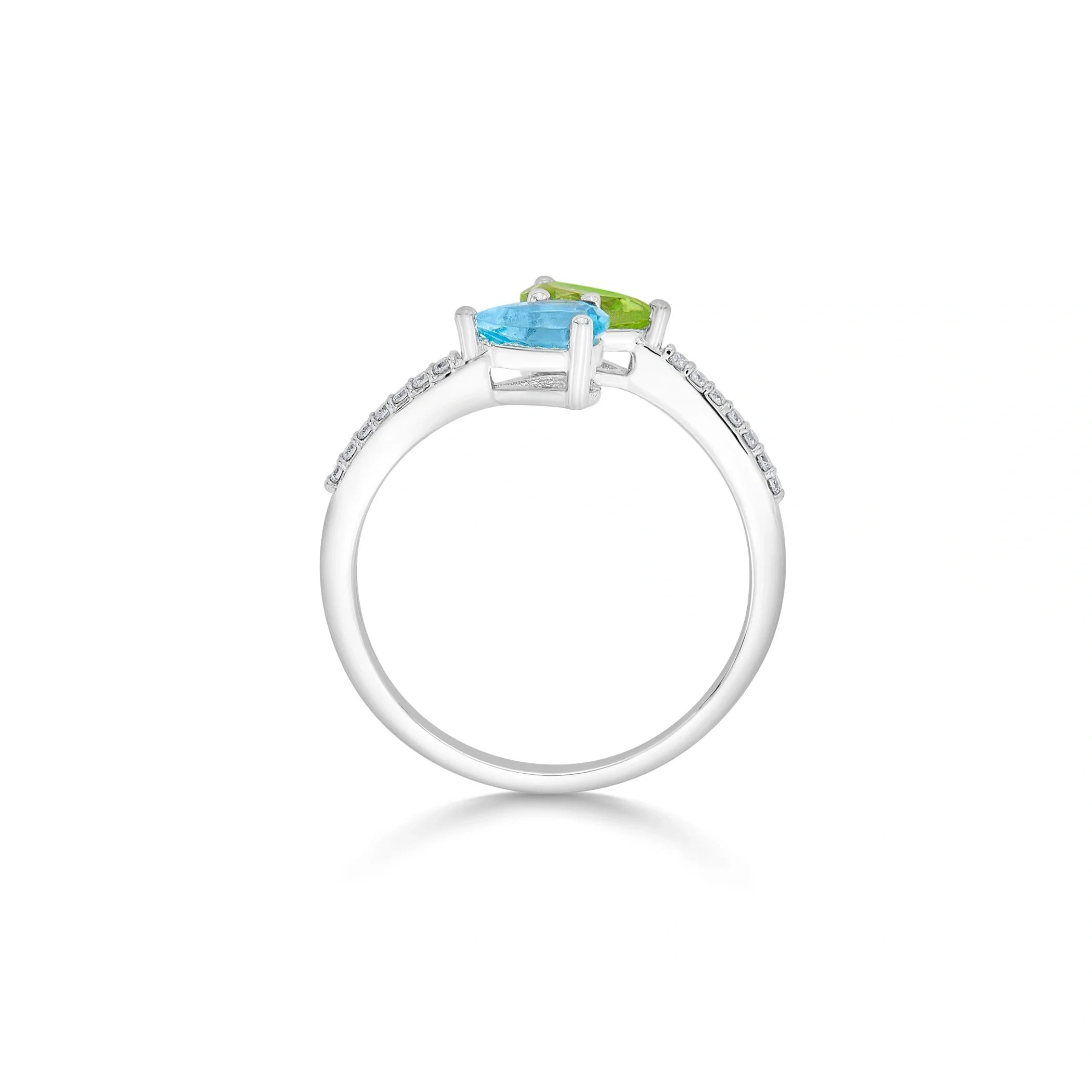 Color Pop Statement Spark Duo Ring - Zen Diamond India