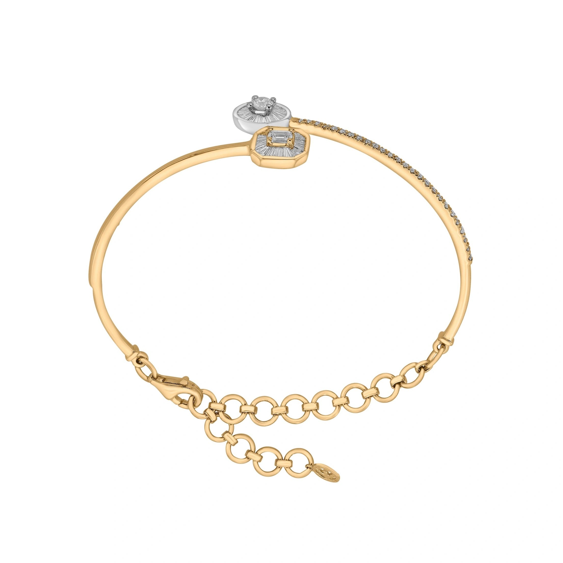 Iris Square & Round Pave Bracelet - Zen Diamond India