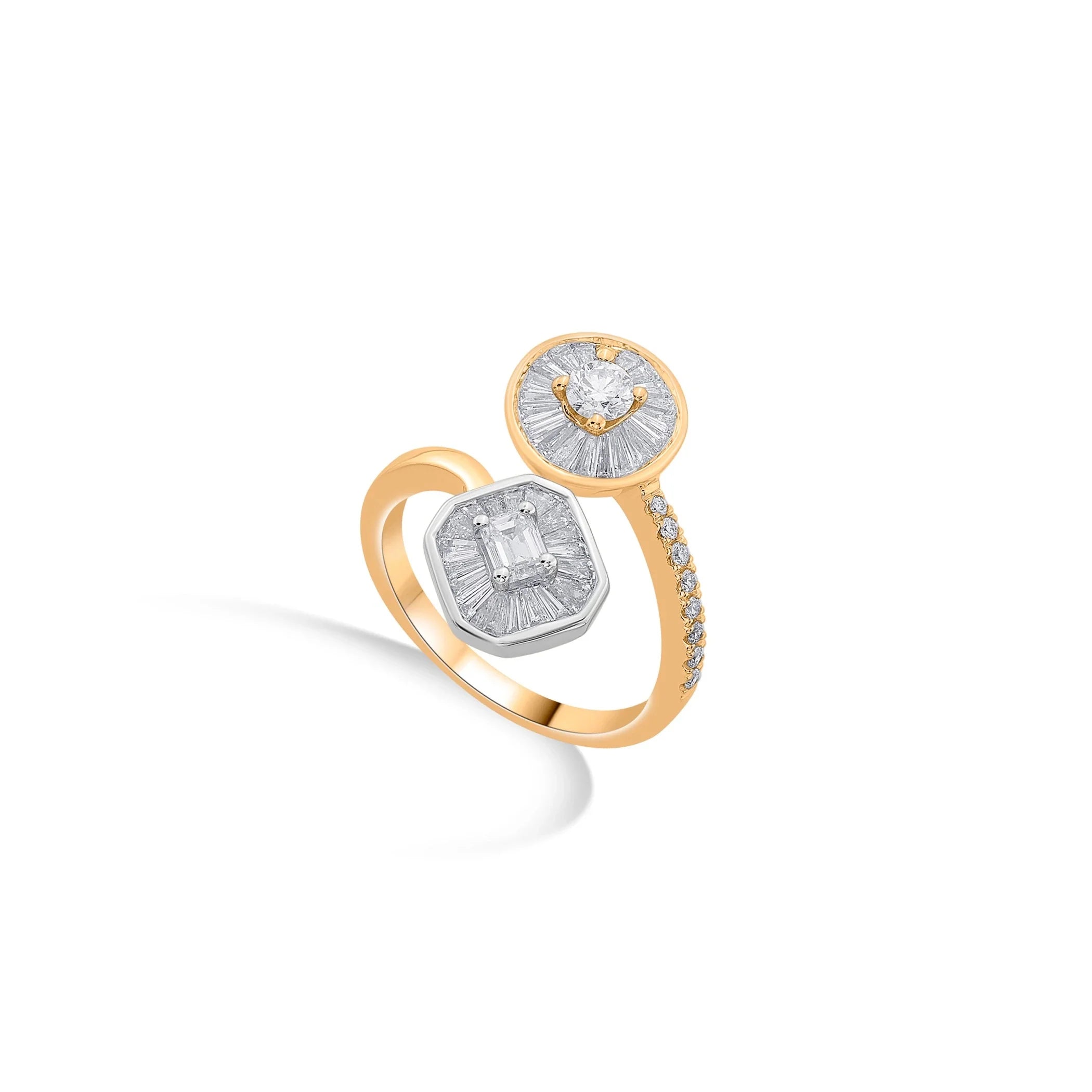 Iris Burst Duo Ring - Zen Diamond India