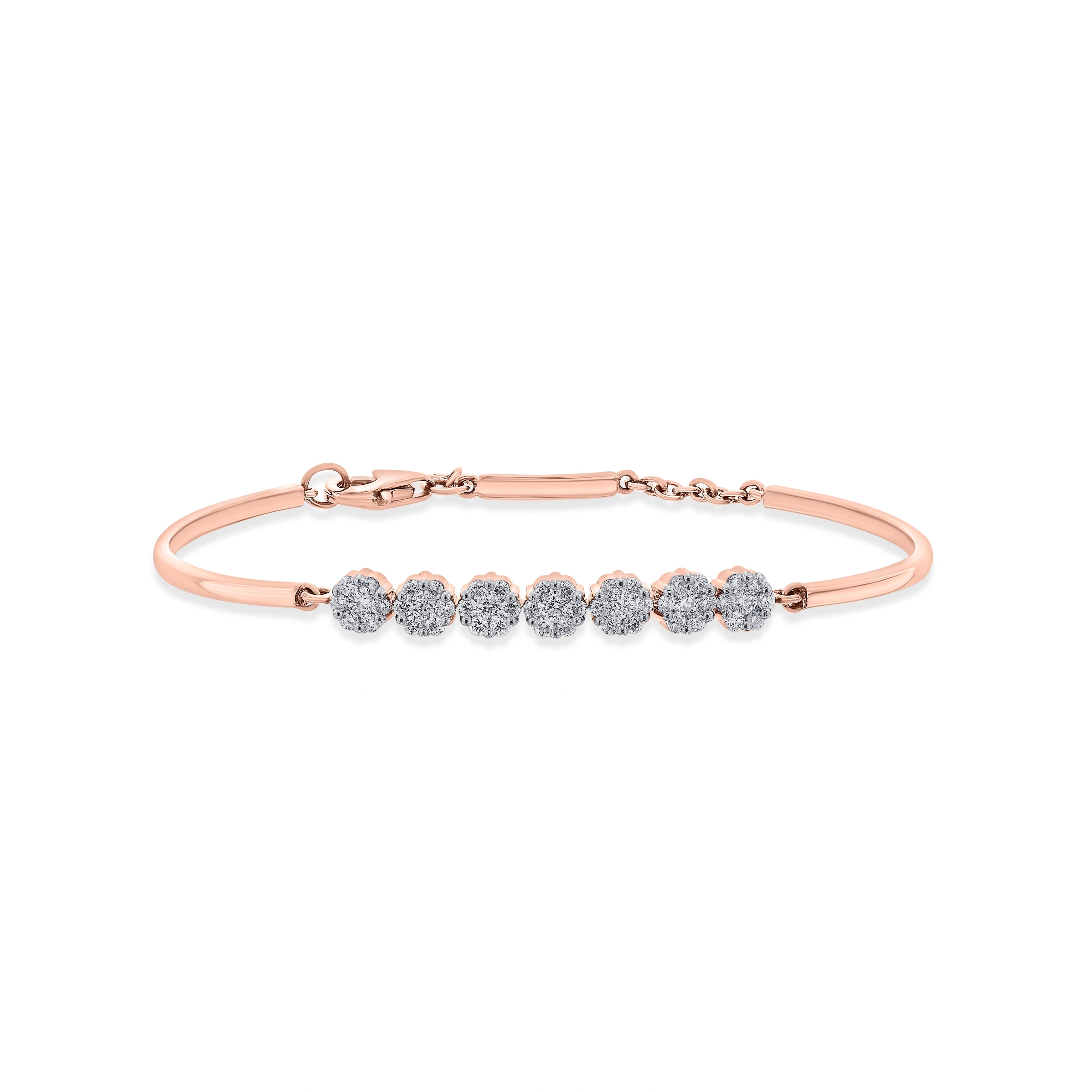 Sassy Seven Sparkle Cluster Bracelet - Zen Diamond India