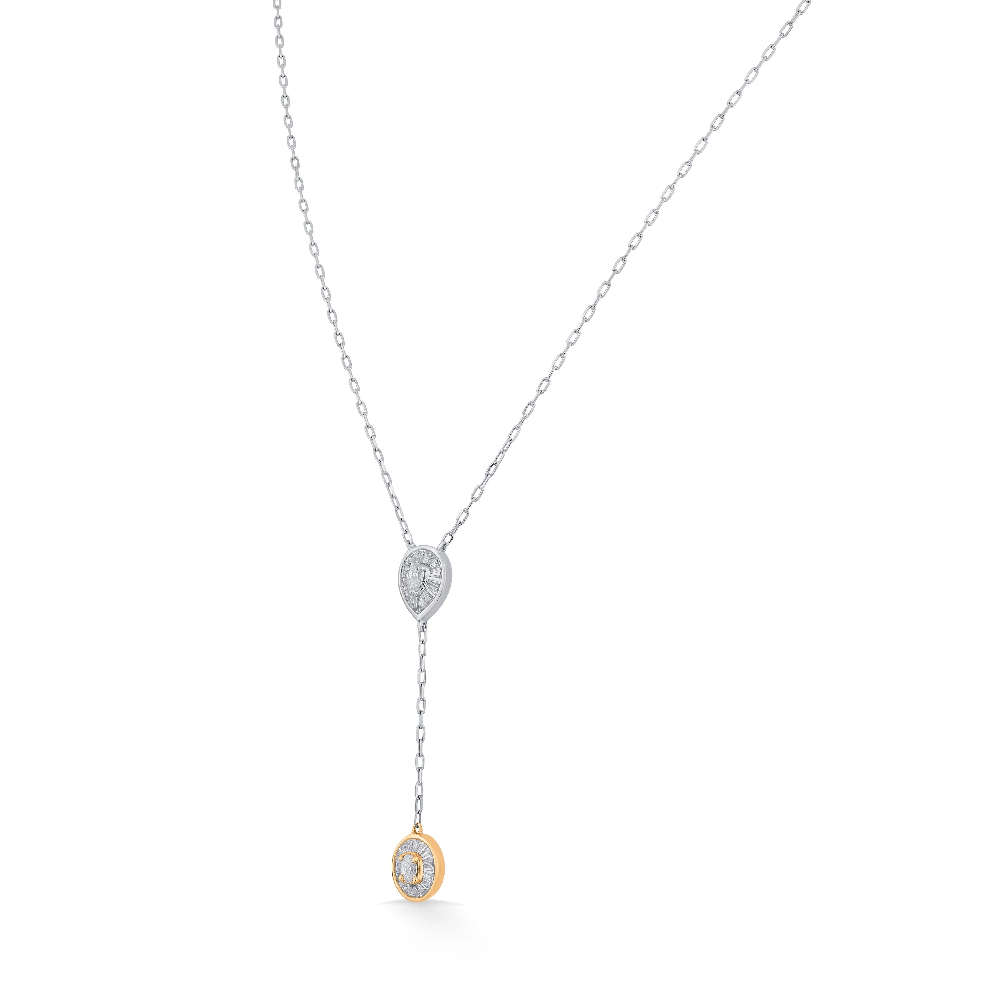Iris Cascade Lariat Necklace - Zen Diamond India