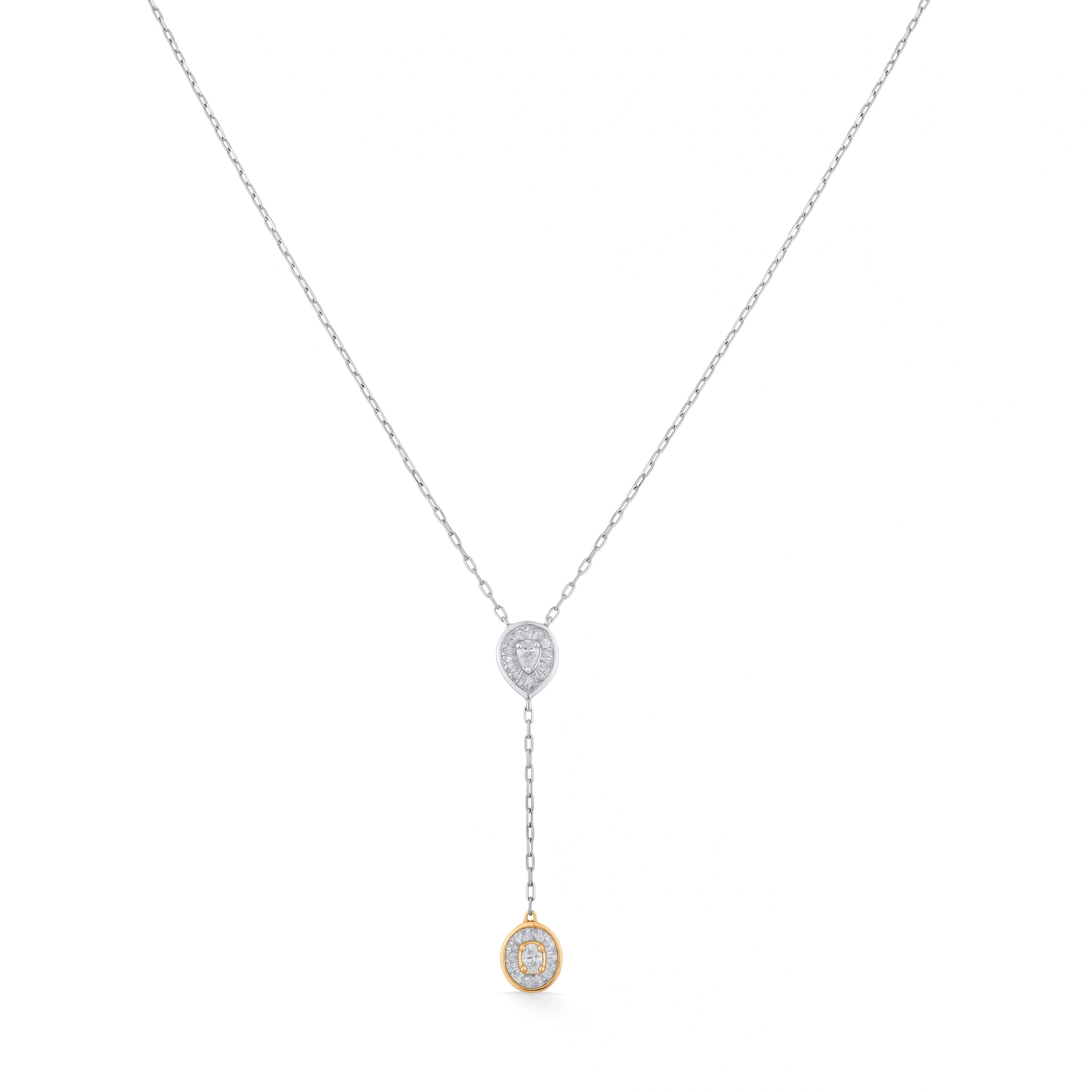 Iris Cascade Lariat Necklace - Zen Diamond India