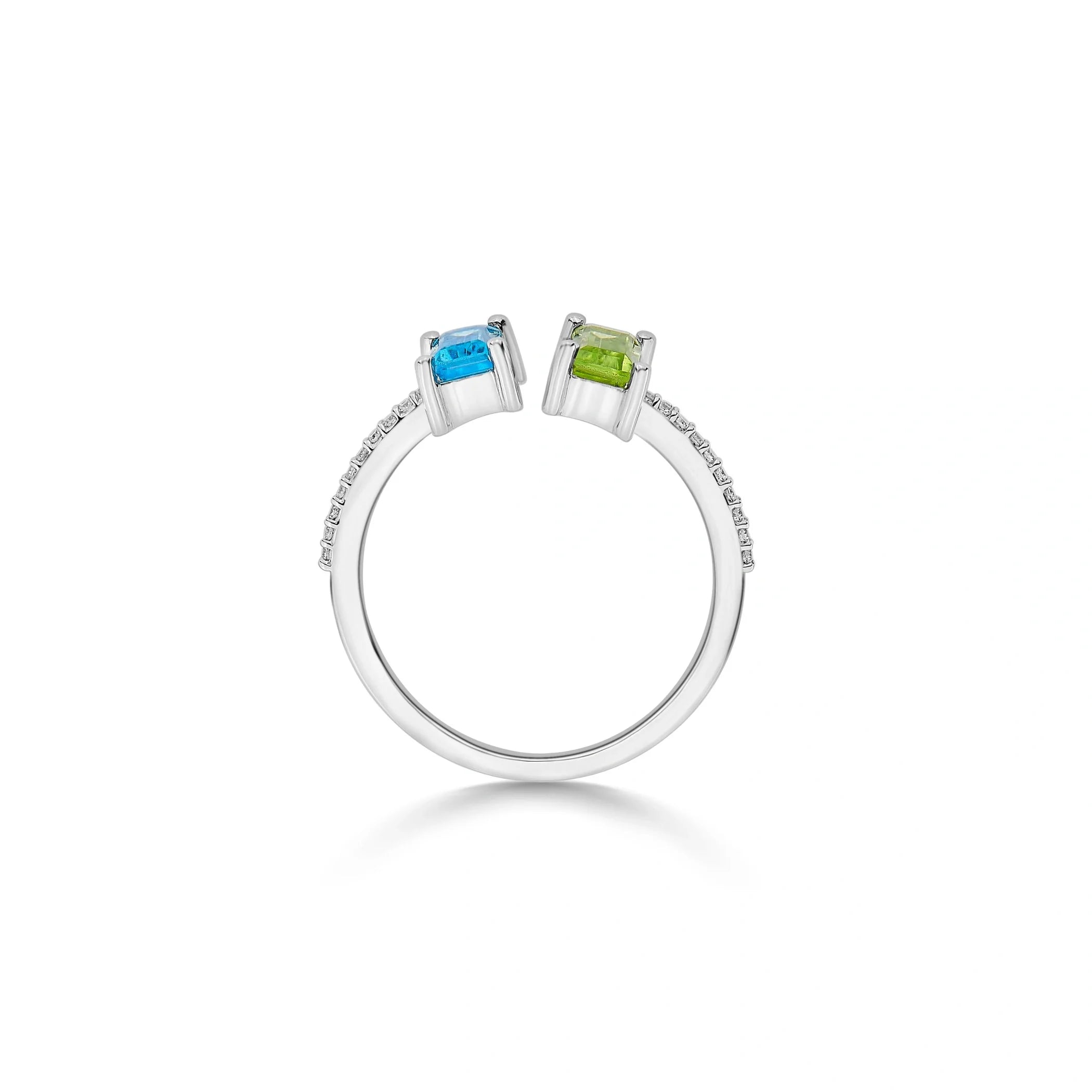 Color Pop Emerald Cut Duo Ring - Zen Diamond India