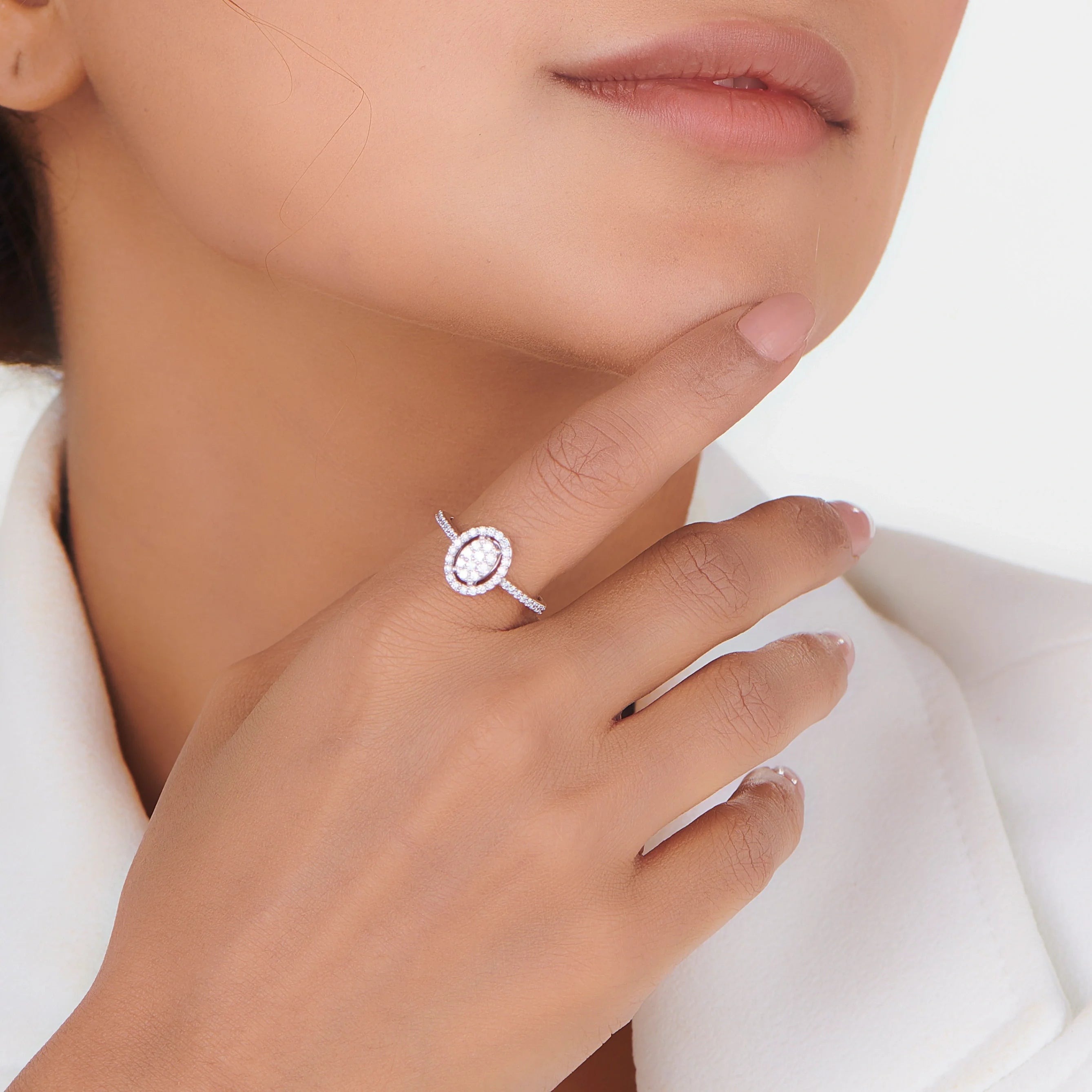Sassy Eternal Spark Oval Ring - Zen Diamond India