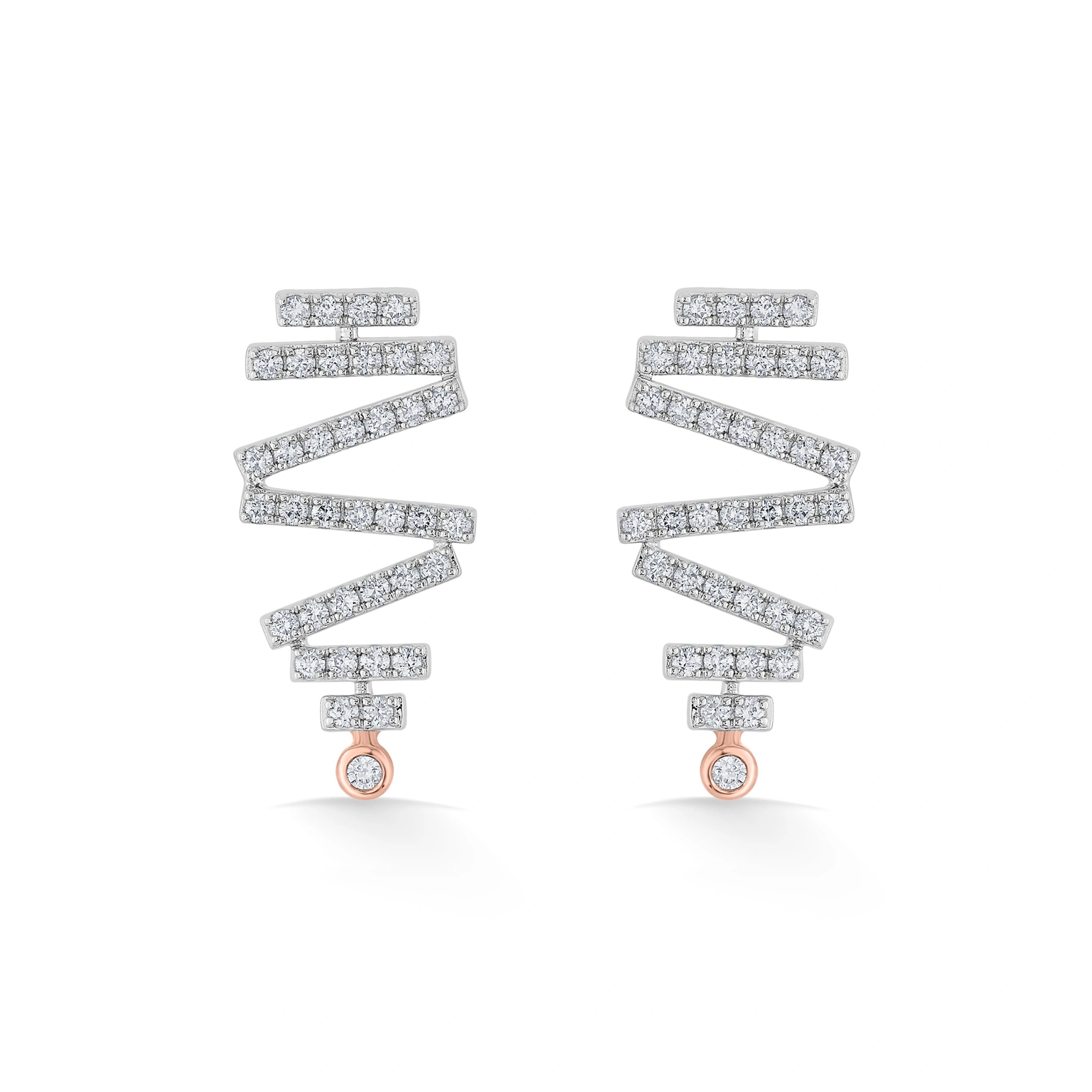 Deck up GlitzWave ZigDiamond Earrings - Zen Diamond India
