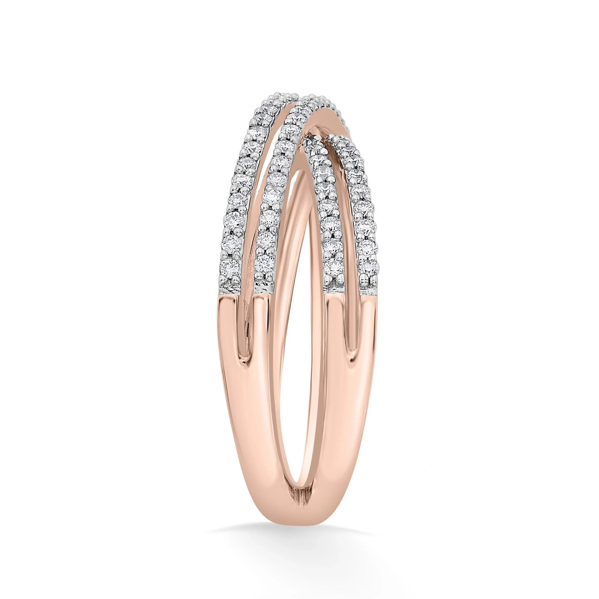 Sassy Twilight Luxe Crossover Ring - Zen Diamond India