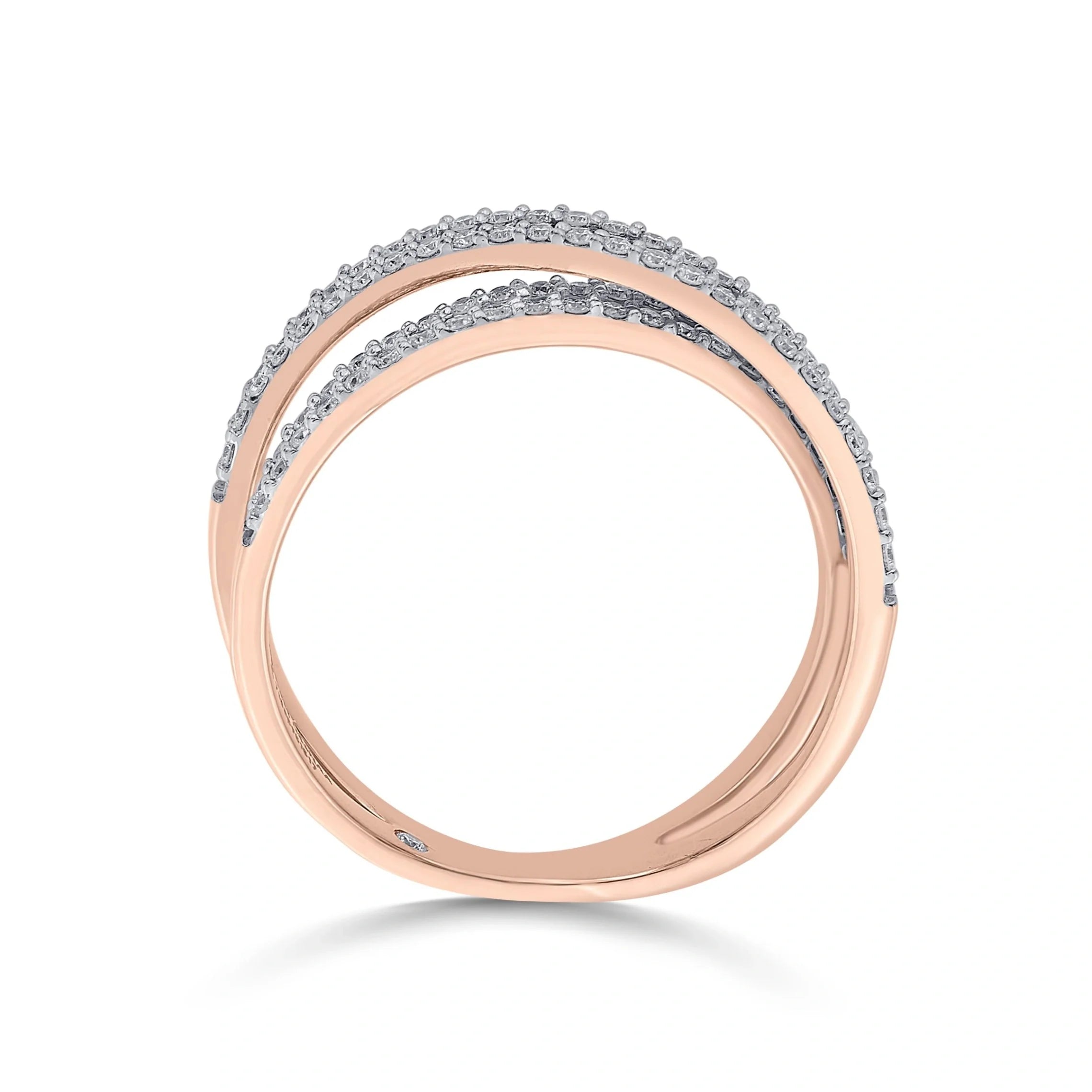 Sassy Twilight Luxe Crossover Ring - Zen Diamond India