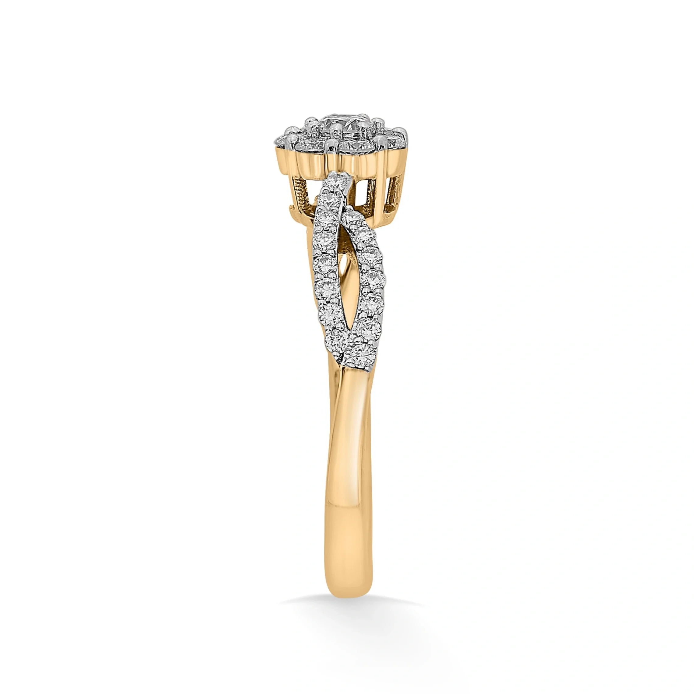 Sassy Golden Bloom Elegance Ring - Zen Diamond India