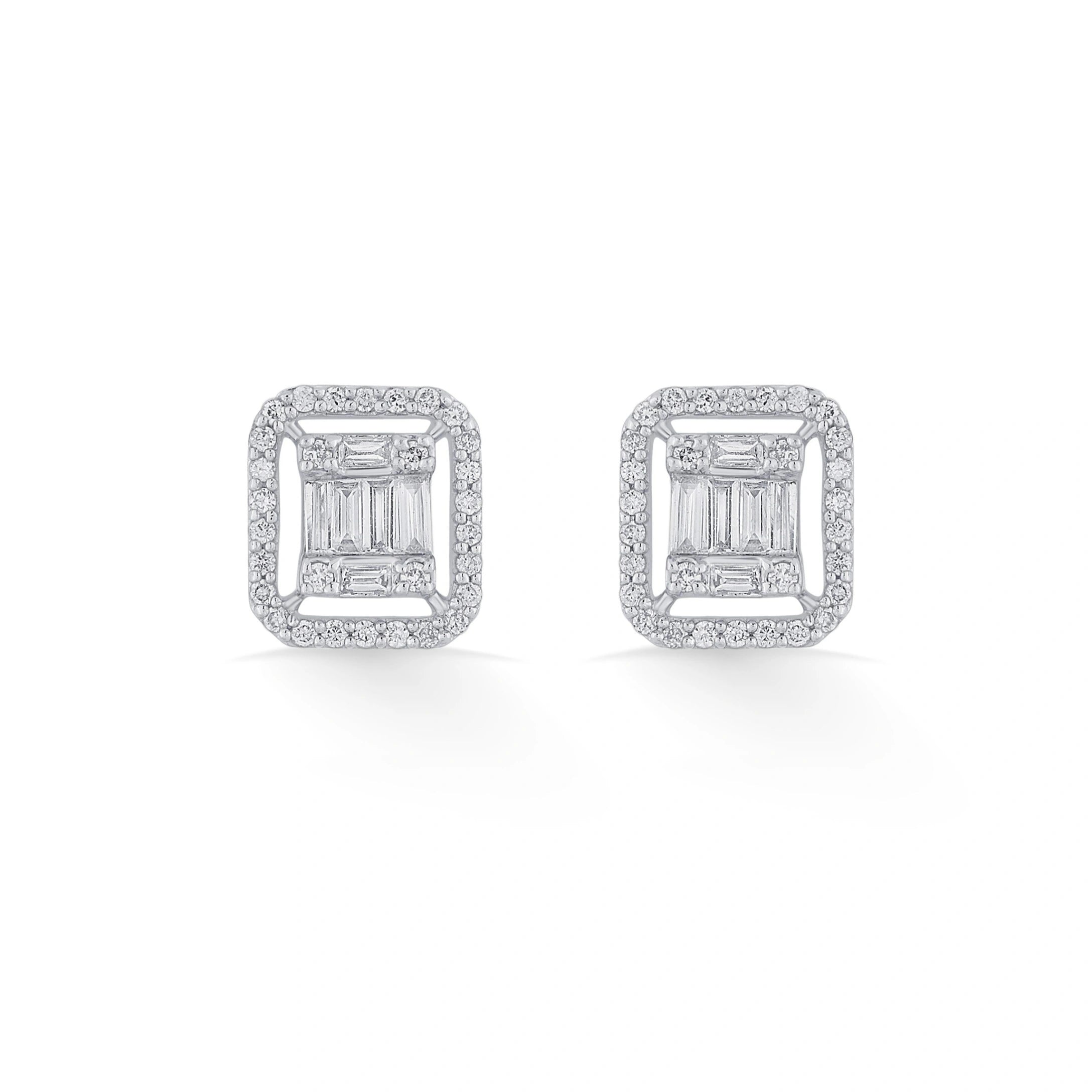 Classic Geometric Glacier Studs - Zen Diamond India