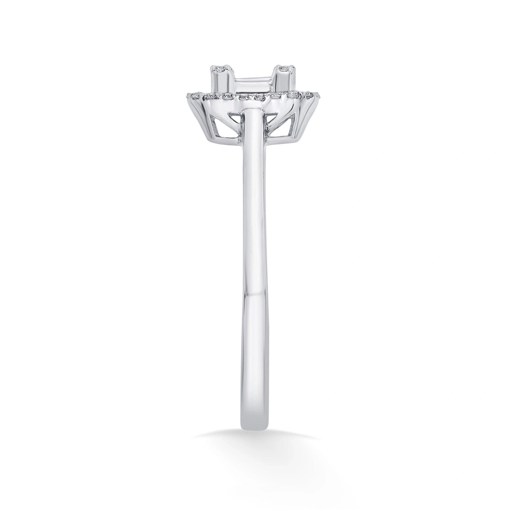 Emerald Allure Halo Diamond Ring