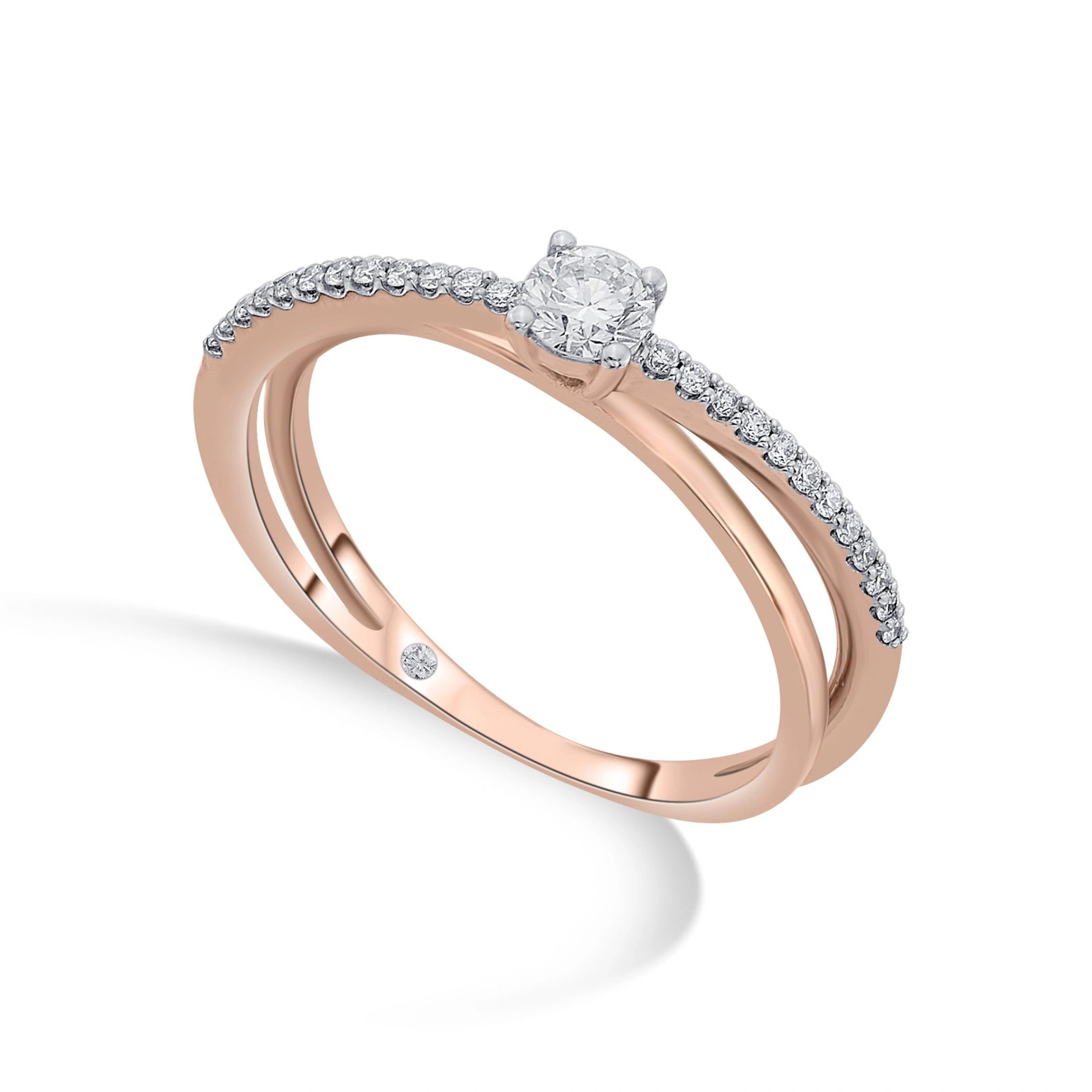 Zen Pirlanta Crossover Promise Ring - Zen Diamond India