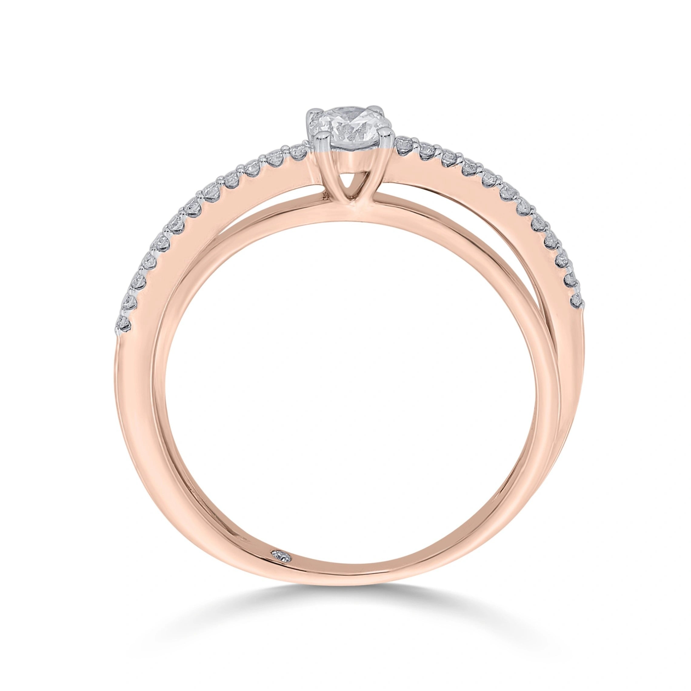 Zen Pirlanta Crossover Promise Ring - Zen Diamond India