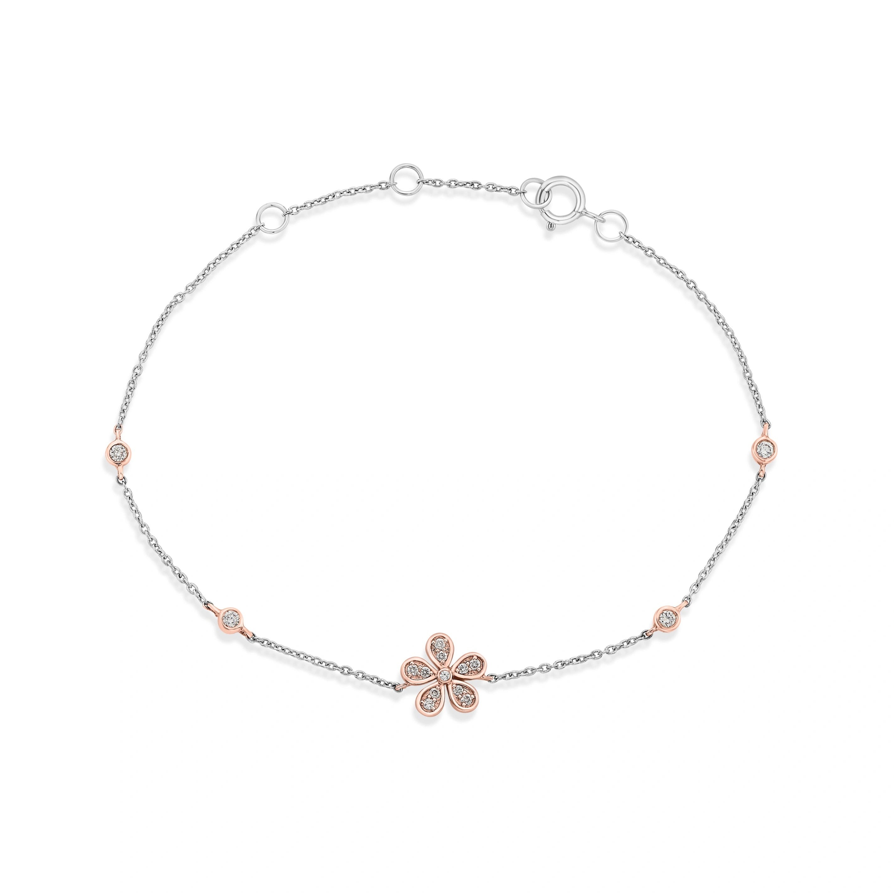 Deck Up Petal Whisper Bracelet - Zen Diamond India