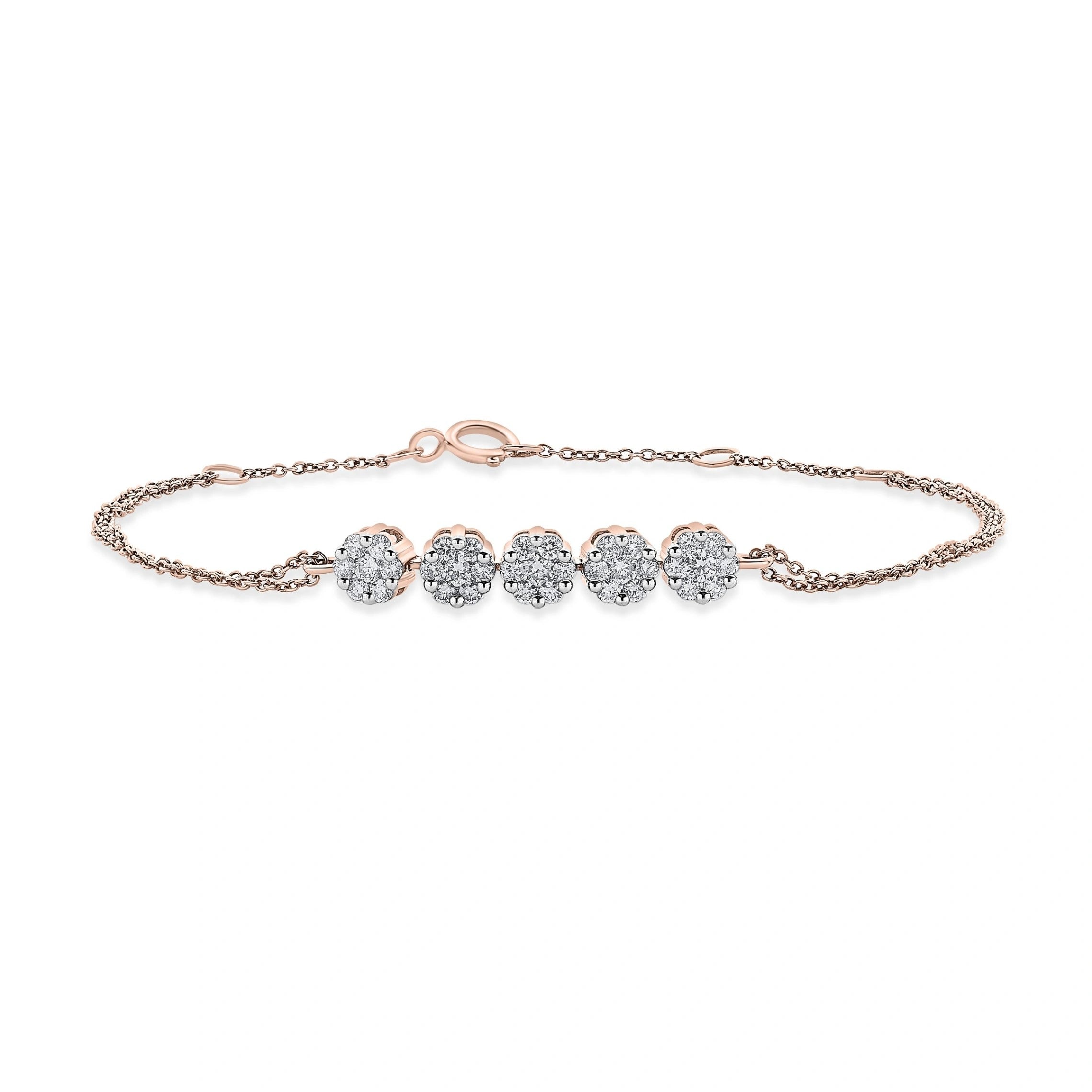 Sassy Luminous Bloom Trail Bracelet - Zen Diamond India