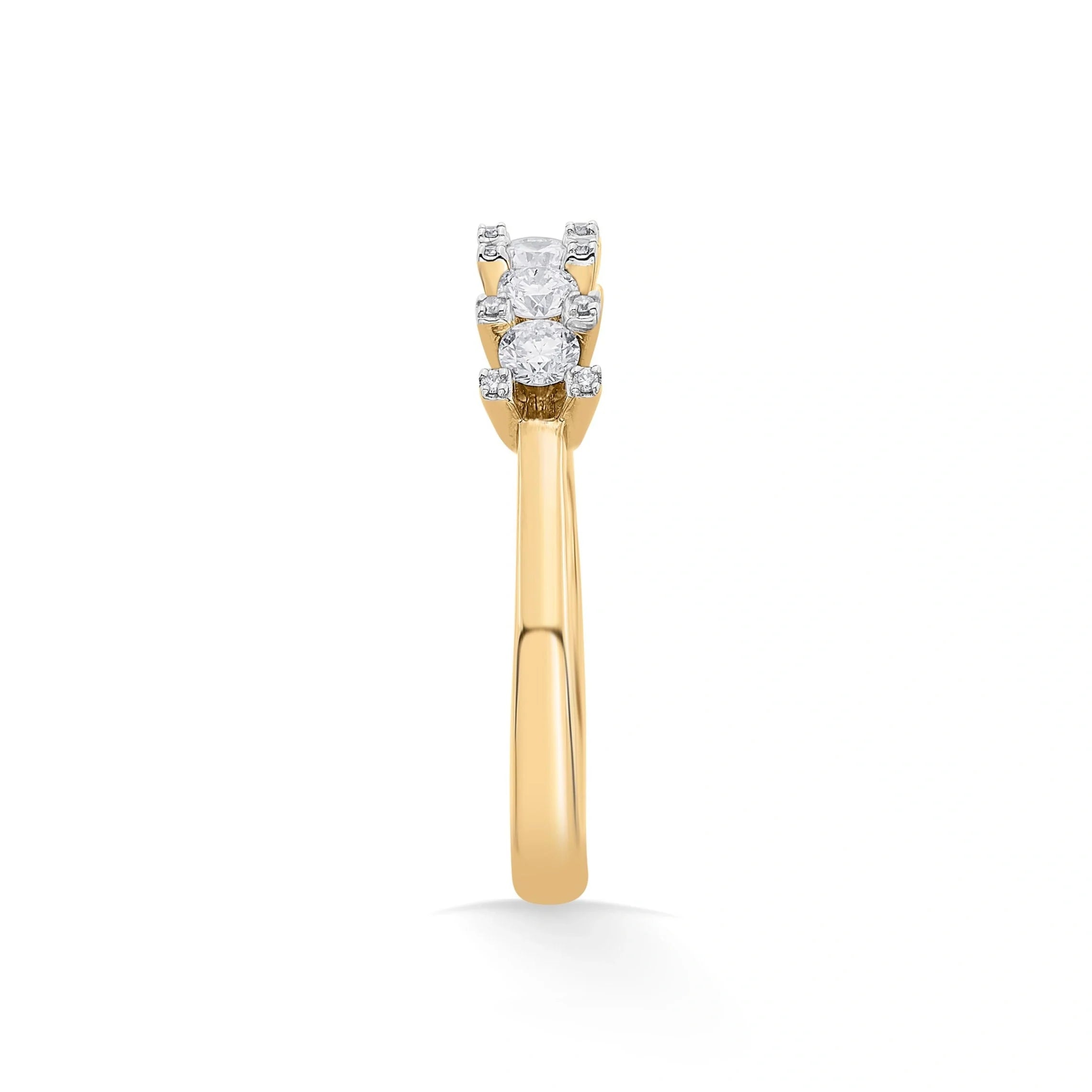 Sassy Golden Starlight Symphony Ring - Zen Diamond India