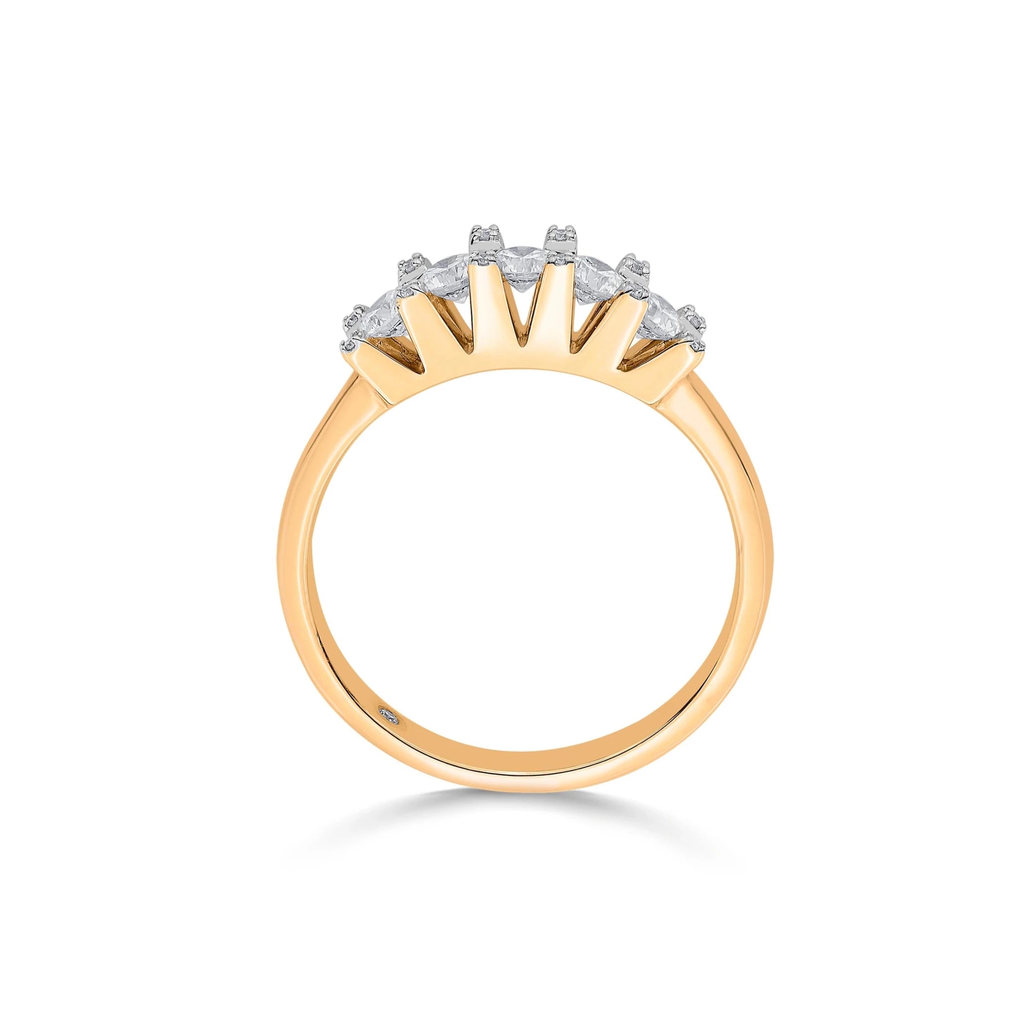 Sassy Golden Starlight Symphony Ring - Zen Diamond India