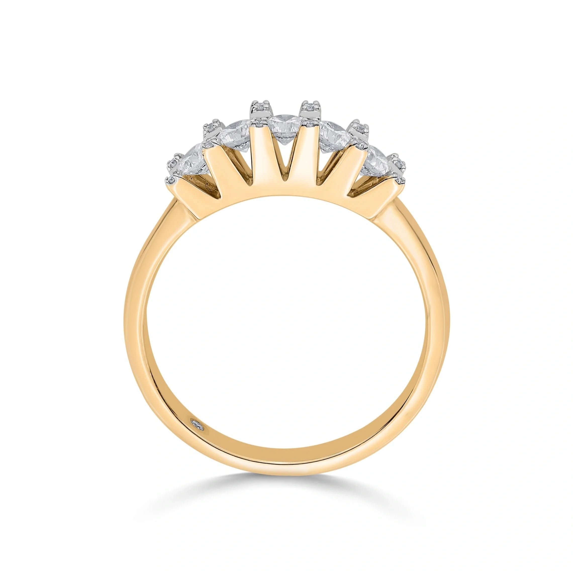 Sassy Golden Starlight Symphony Ring - Zen Diamond India