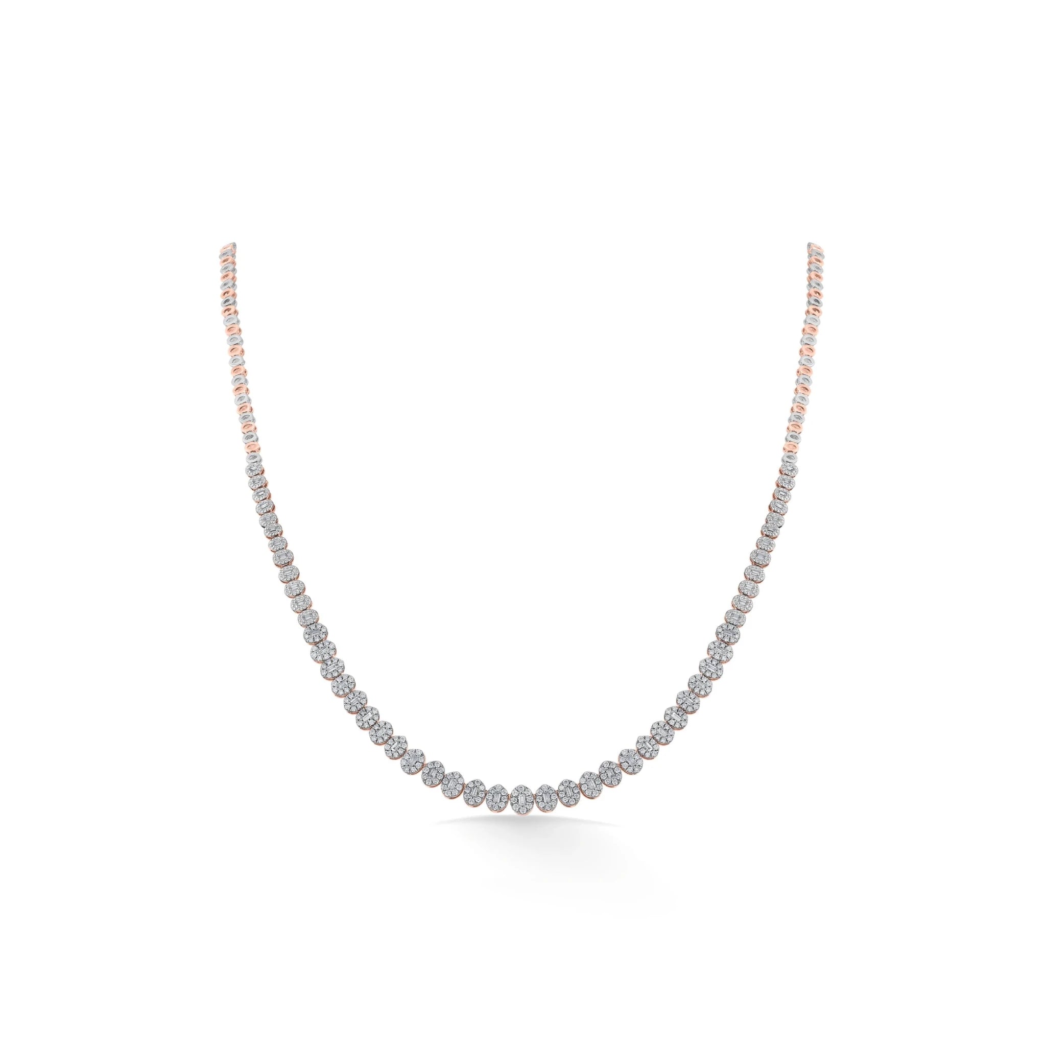 Rosé Glow Diamond Symphony Necklace - Zen Diamond India