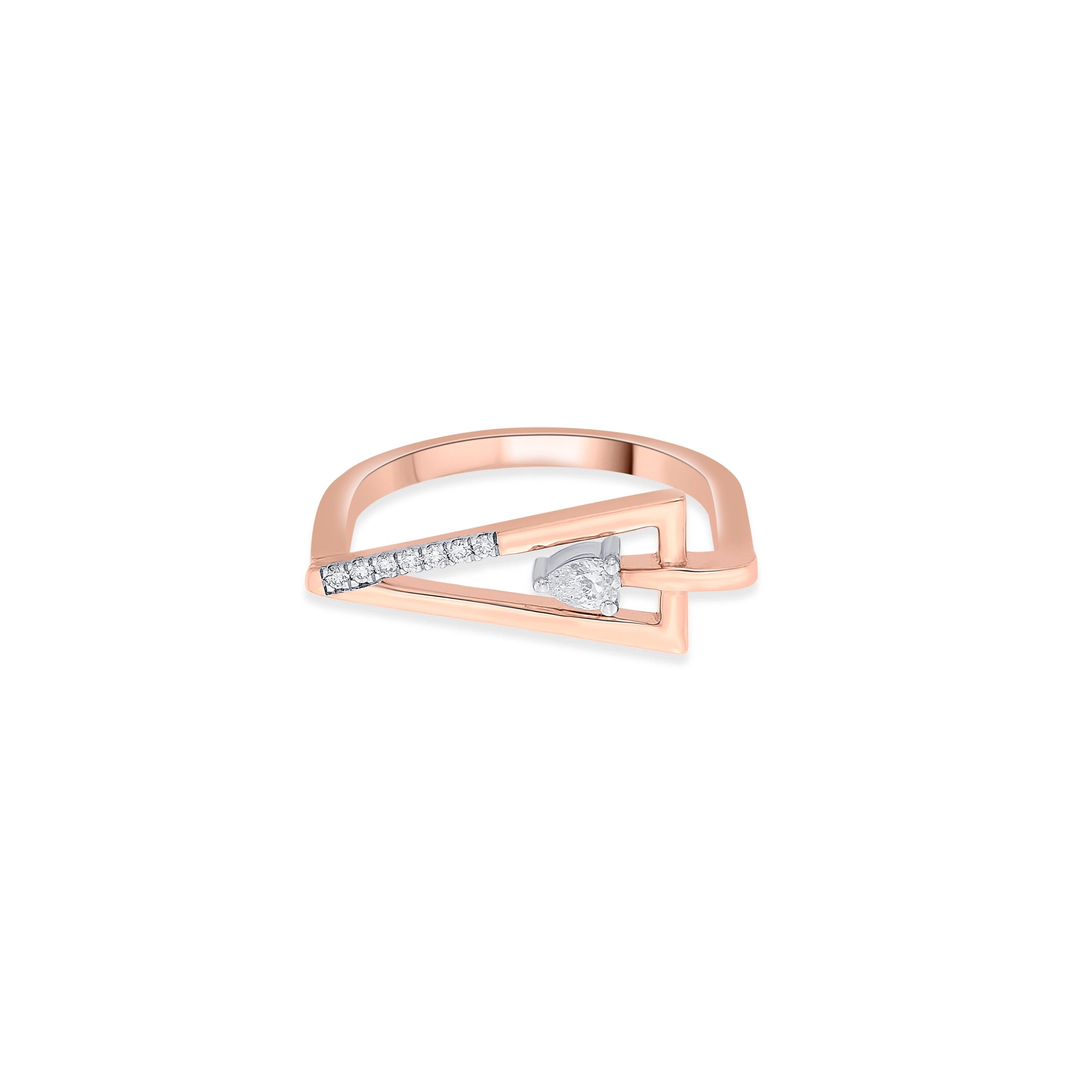 Seven Up Trigonal Ring - Zen Diamond India