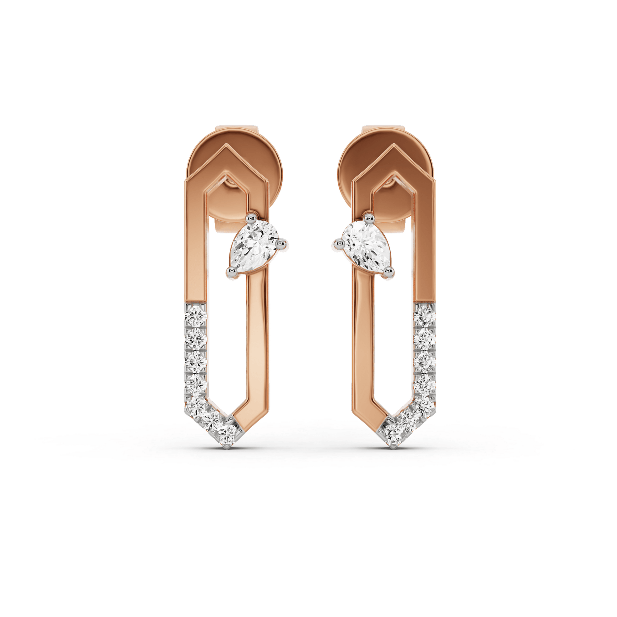 Seven Up Hexagonal Earring