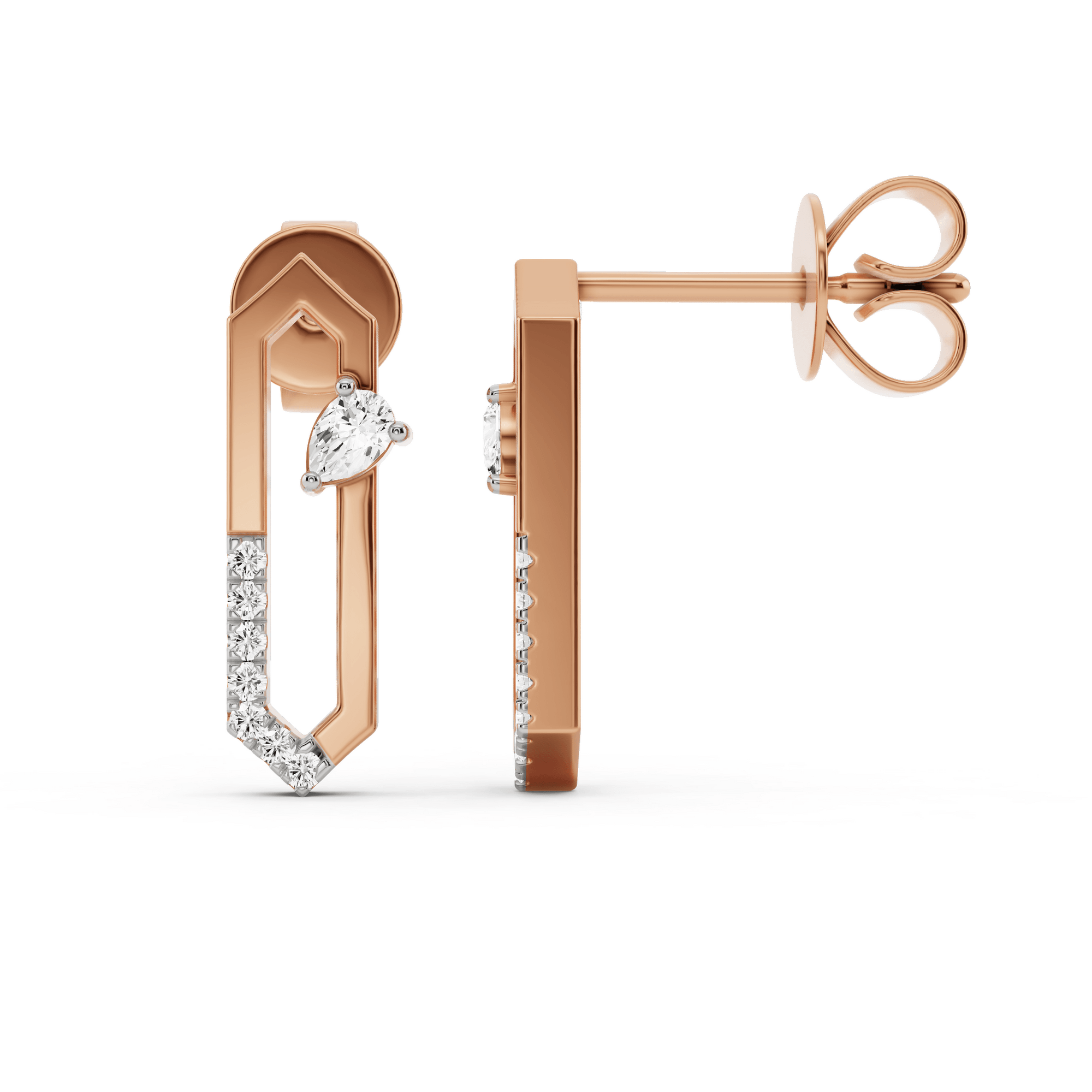 Seven Up Hexagonal Earring