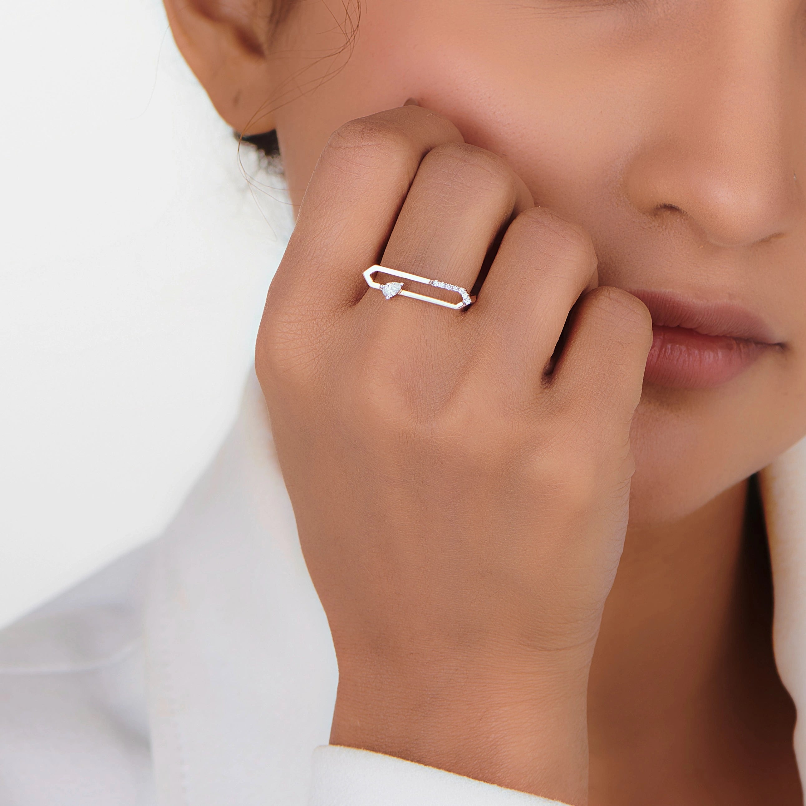 Seven Up Hexagonal Ring