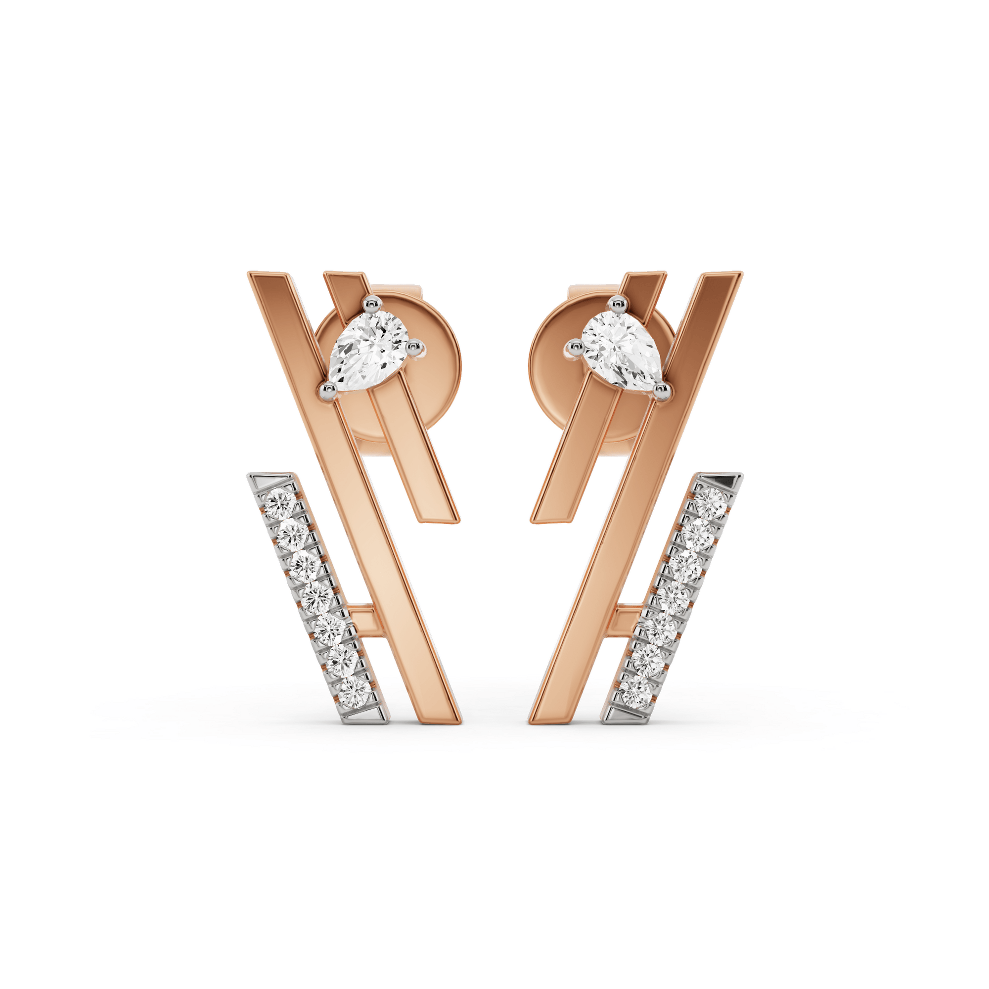 Seven Up Tri bar Earring