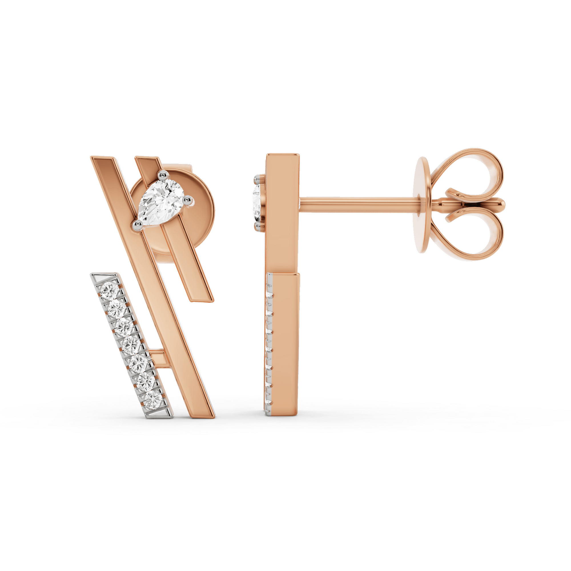 Seven Up Tri bar Earring