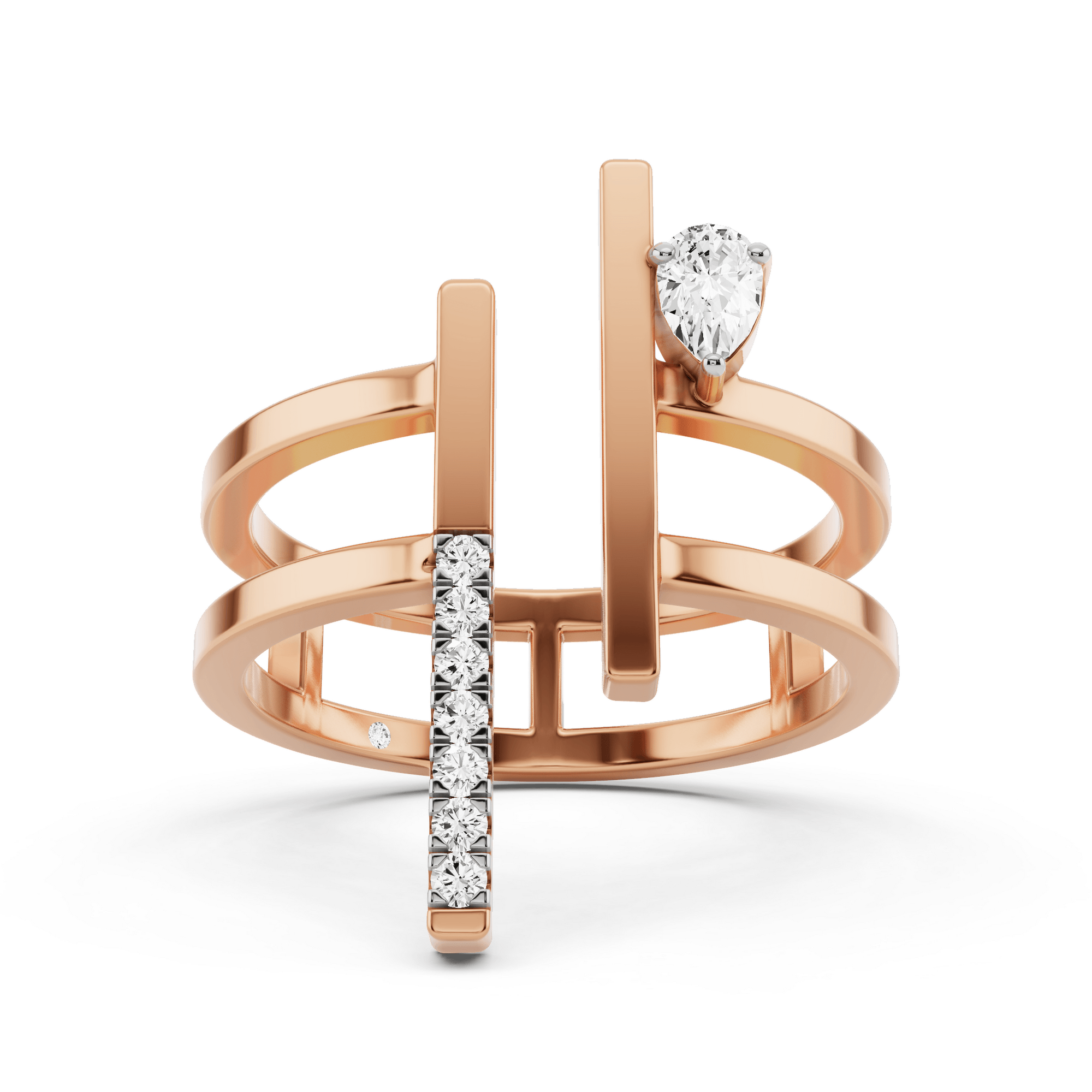 Seven Up Abstract Ring