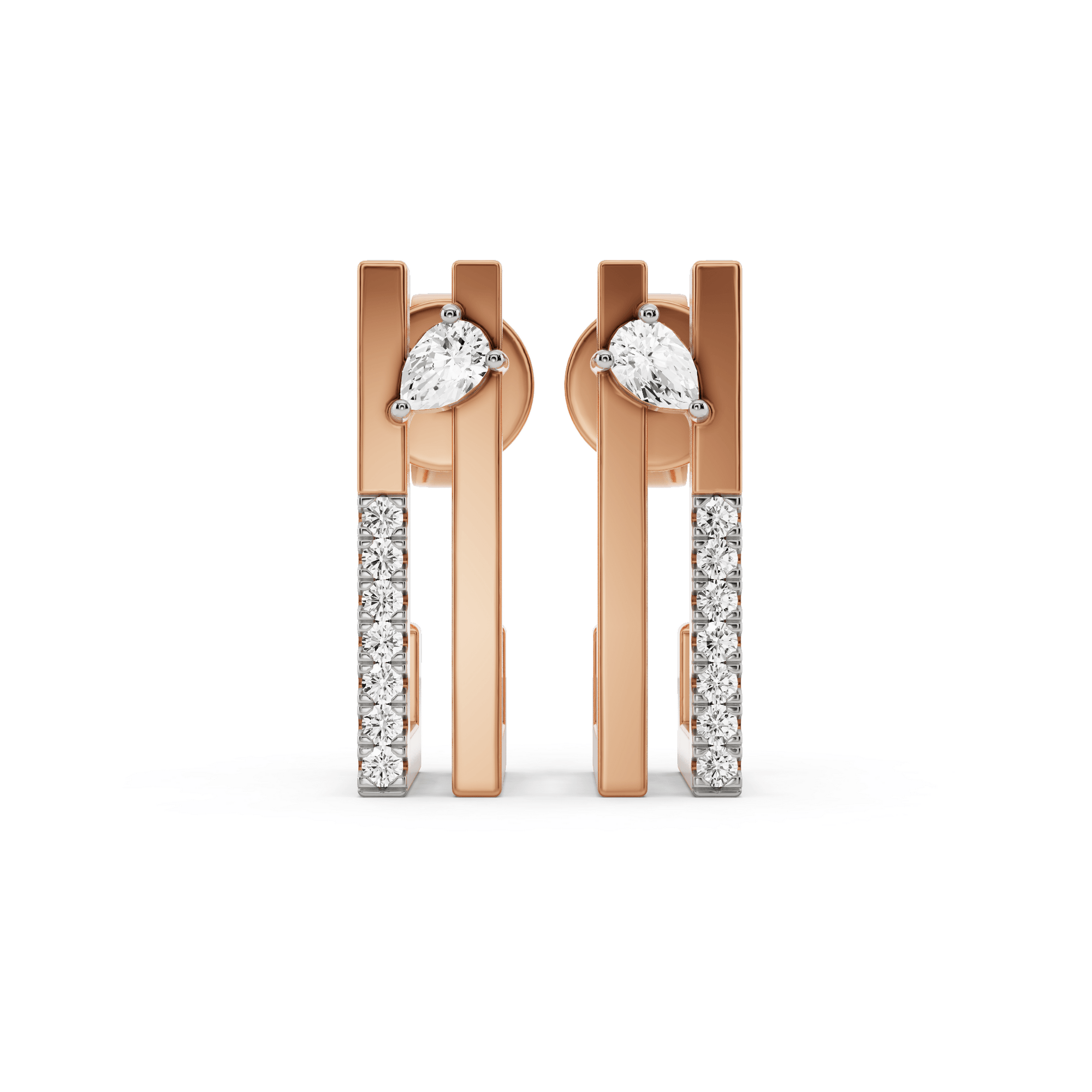 Seven Up Abstract Bar Earrings