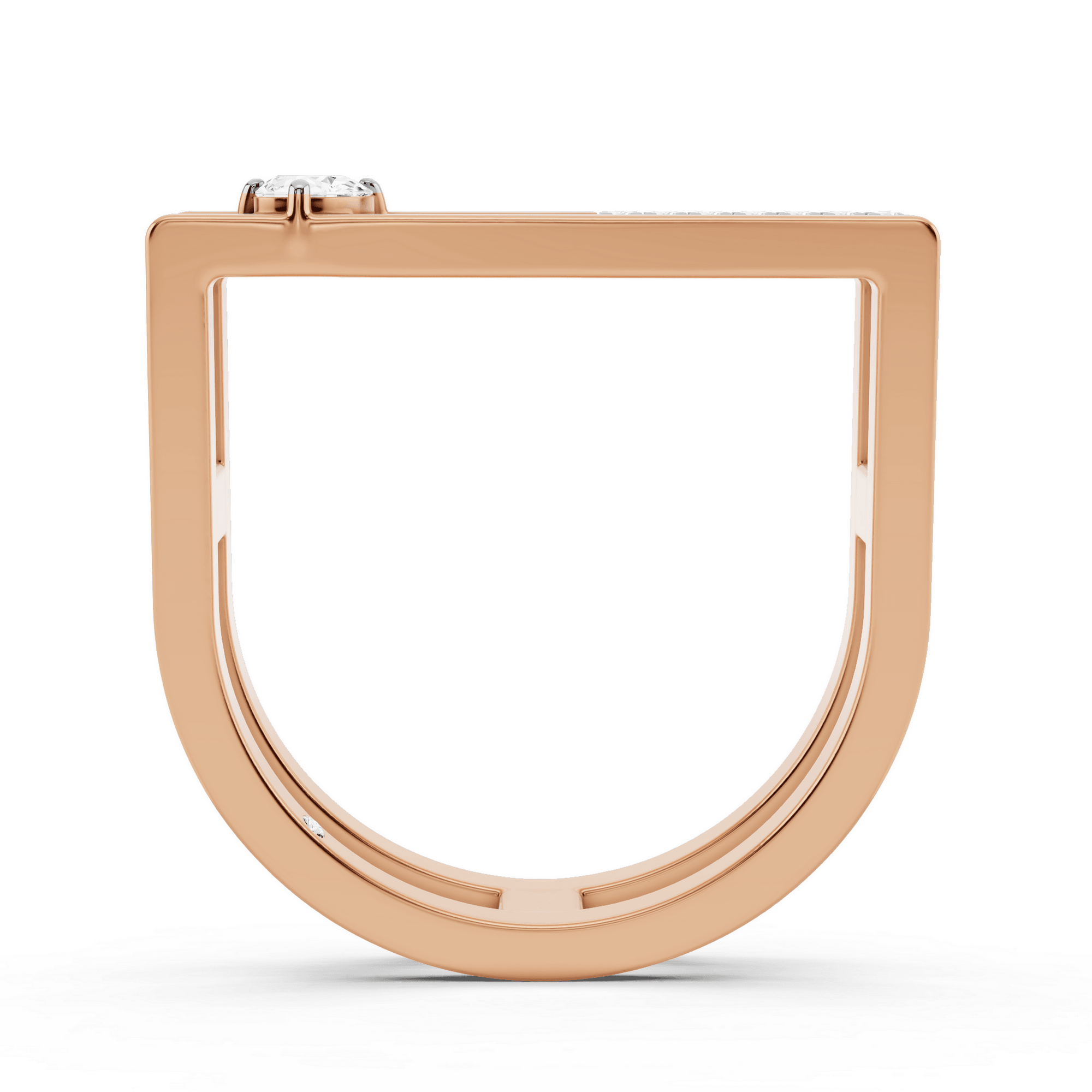 Seven Up Abstract Bar Ring