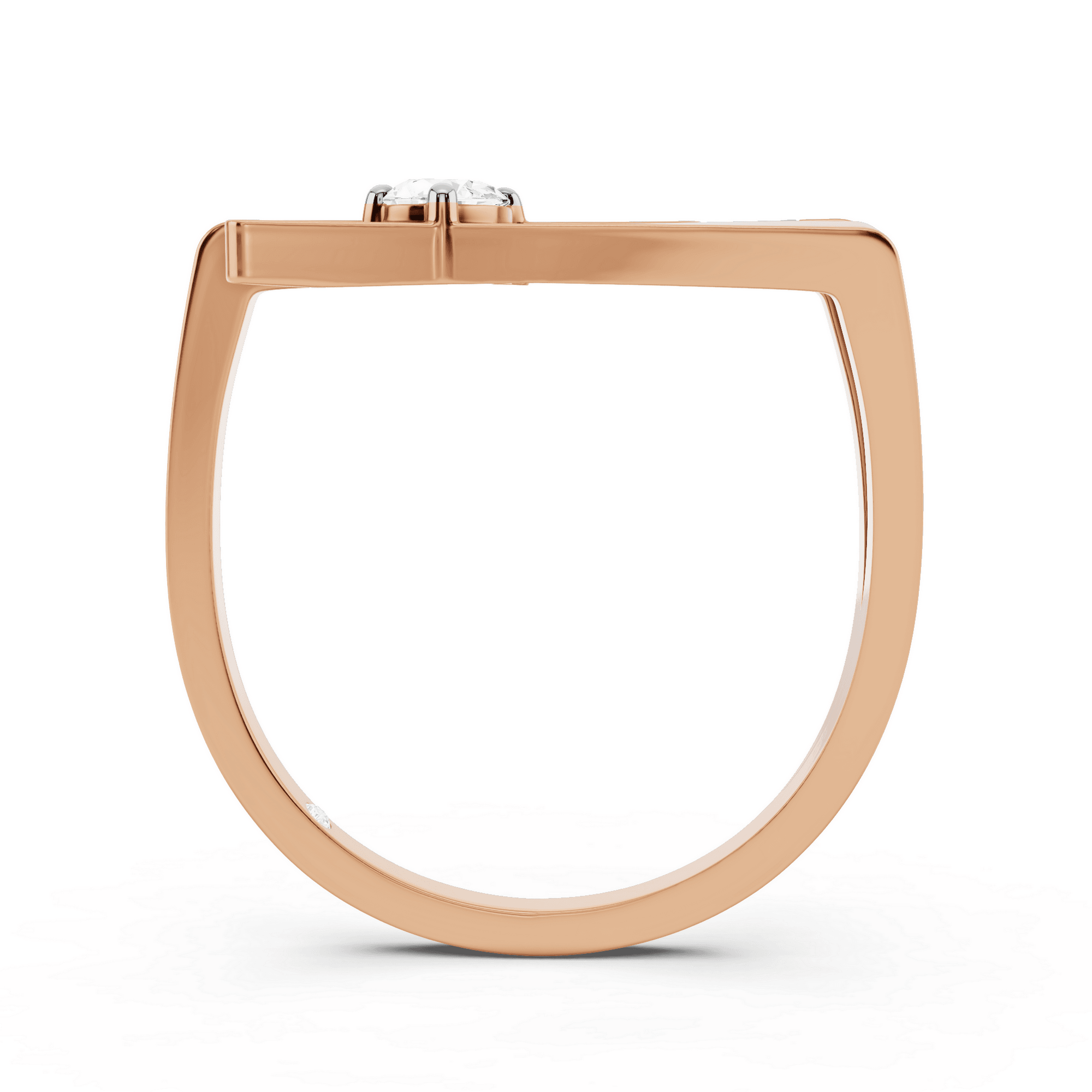 Seven Up Abstract Tri Bar Ring