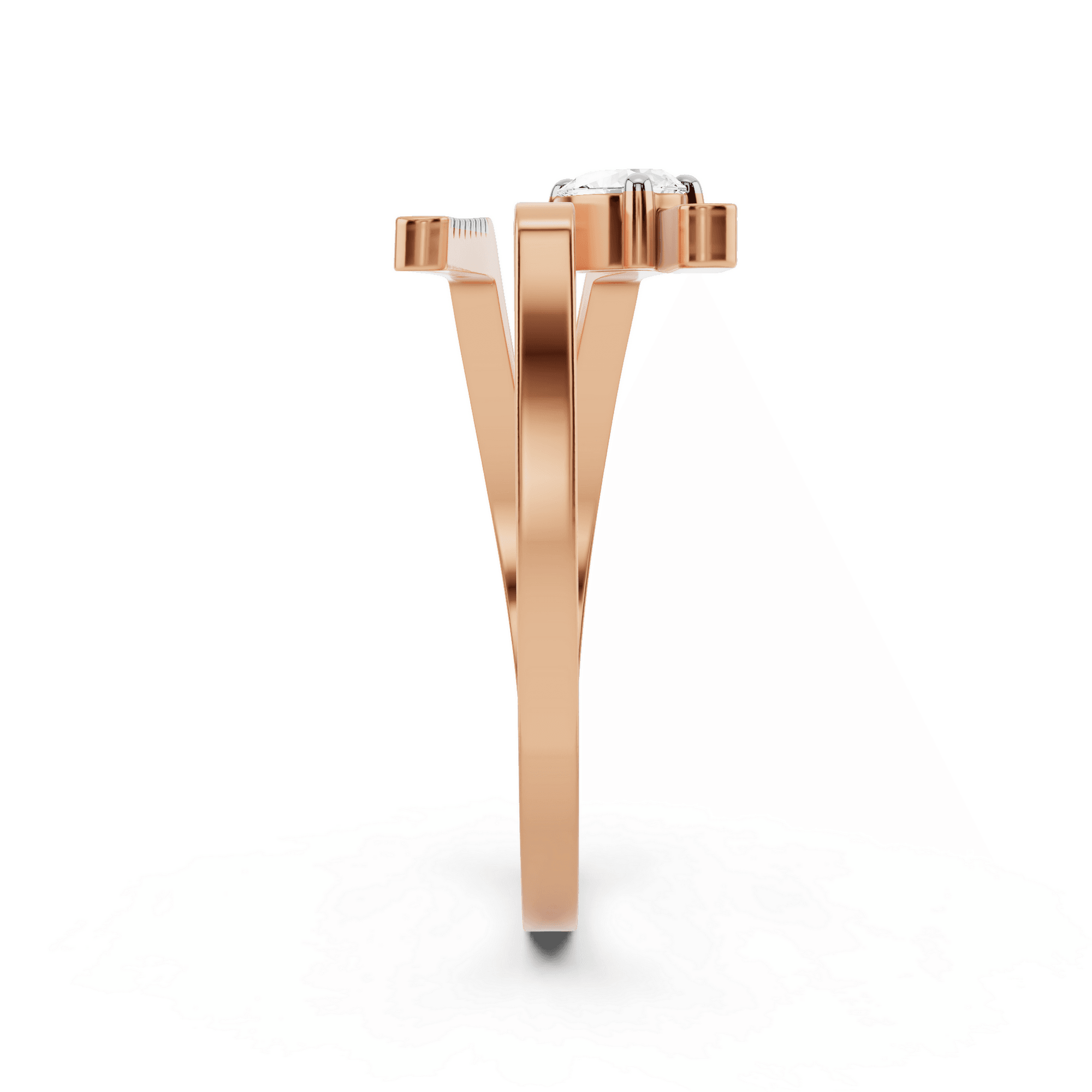 Seven Up Abstract Tri Bar Ring