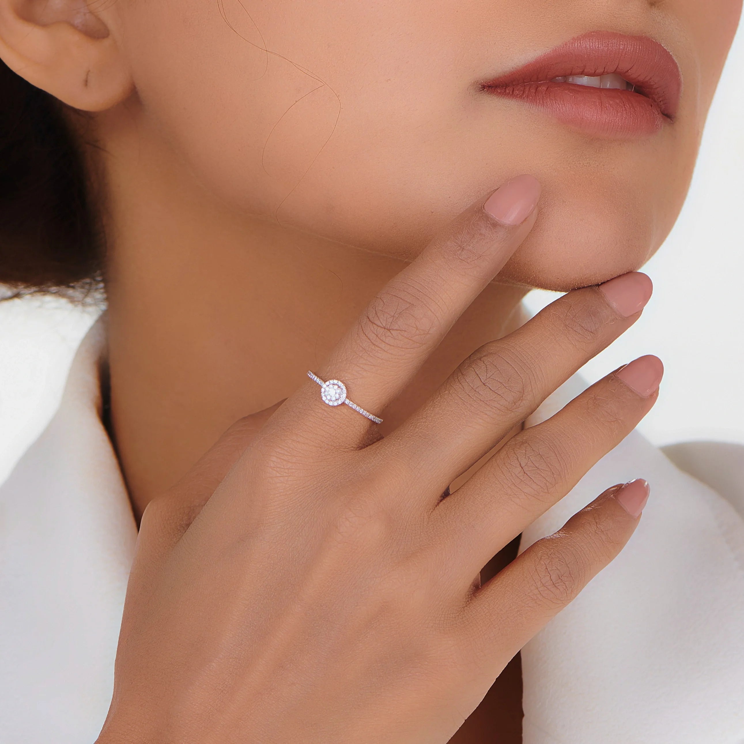 Celestial Halo Glam Ring - Zen Diamond India