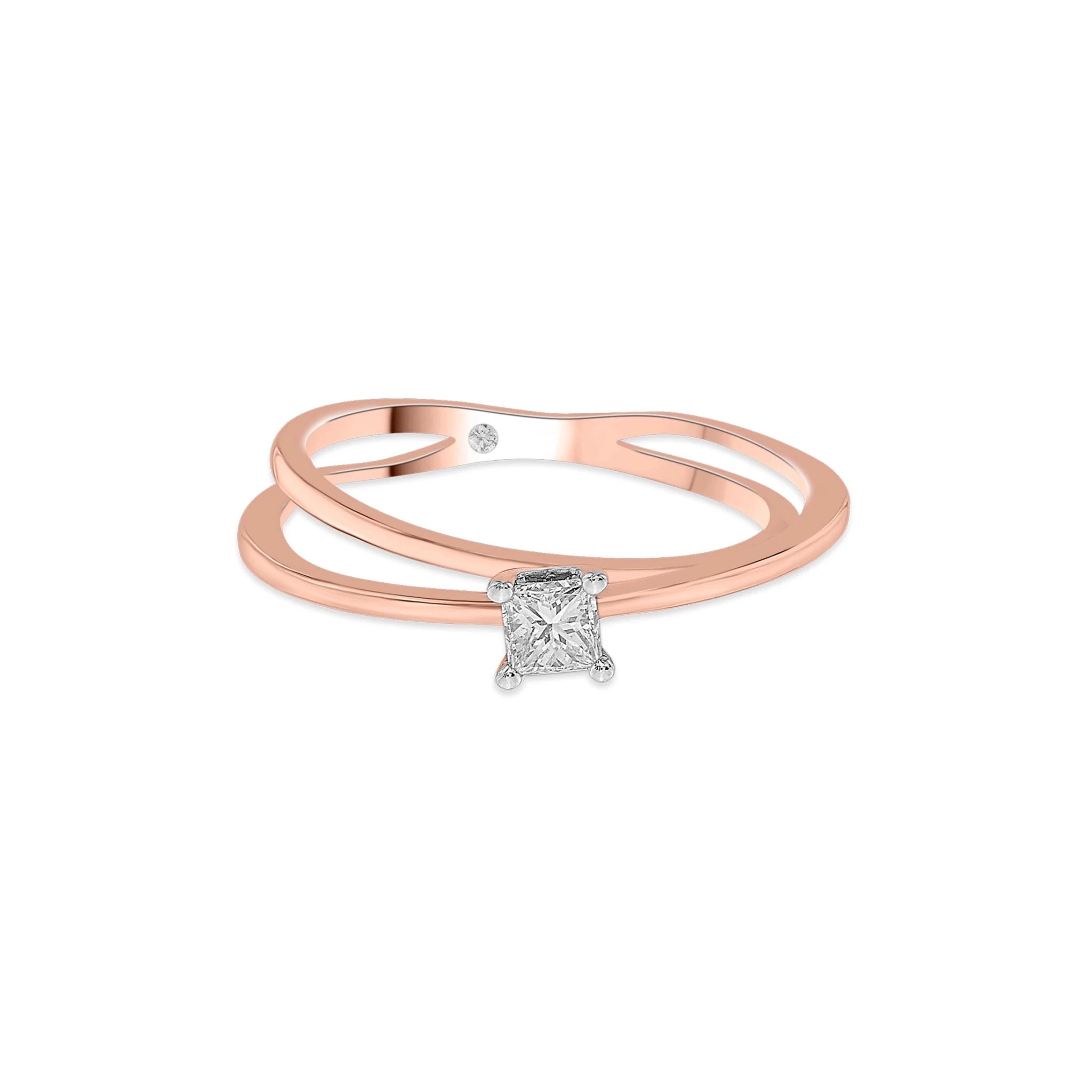 Solitaire Squared Infinity Ring - Zen Diamond India