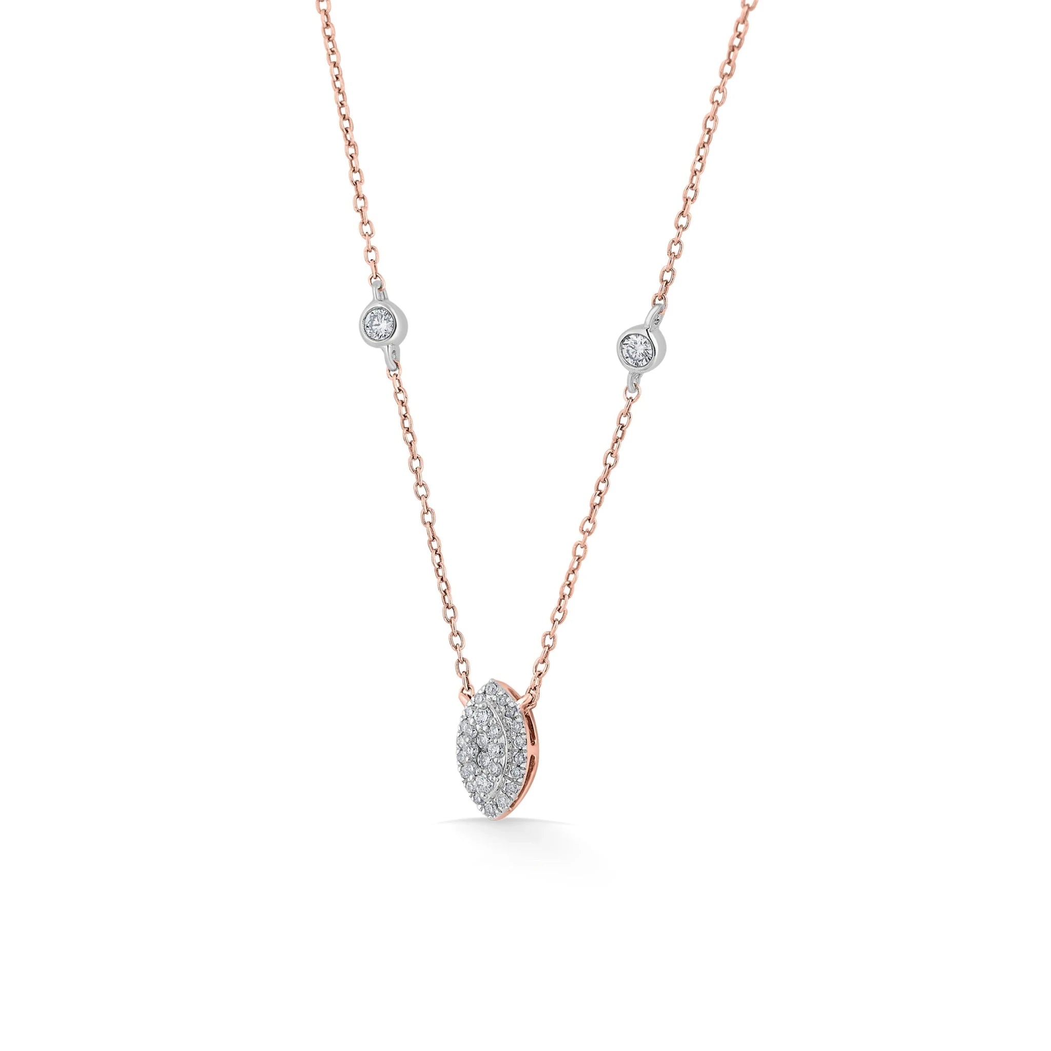 Marquise Mirage Diamond Deck Up Necklace - Zen Diamond India