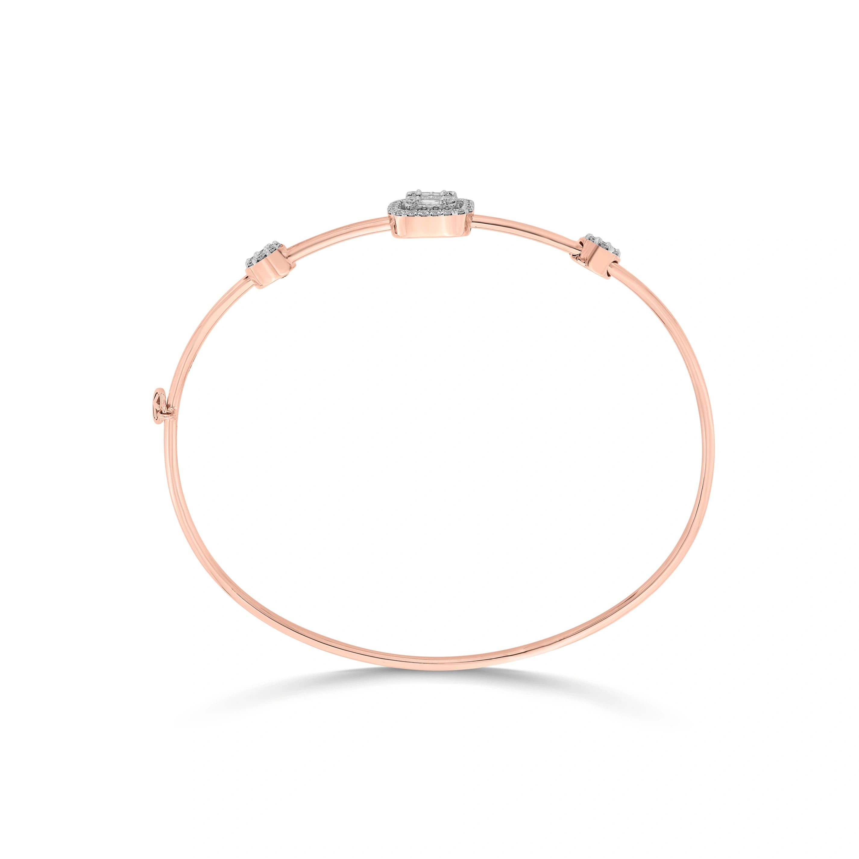 Modern Geometric Trinity Bracelet - Zen Diamond India