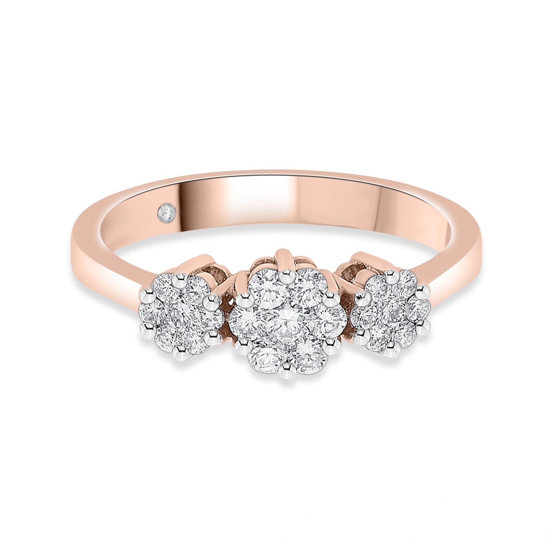 Trinity Celestial Bloom Diamond Ring - Zen Diamond India