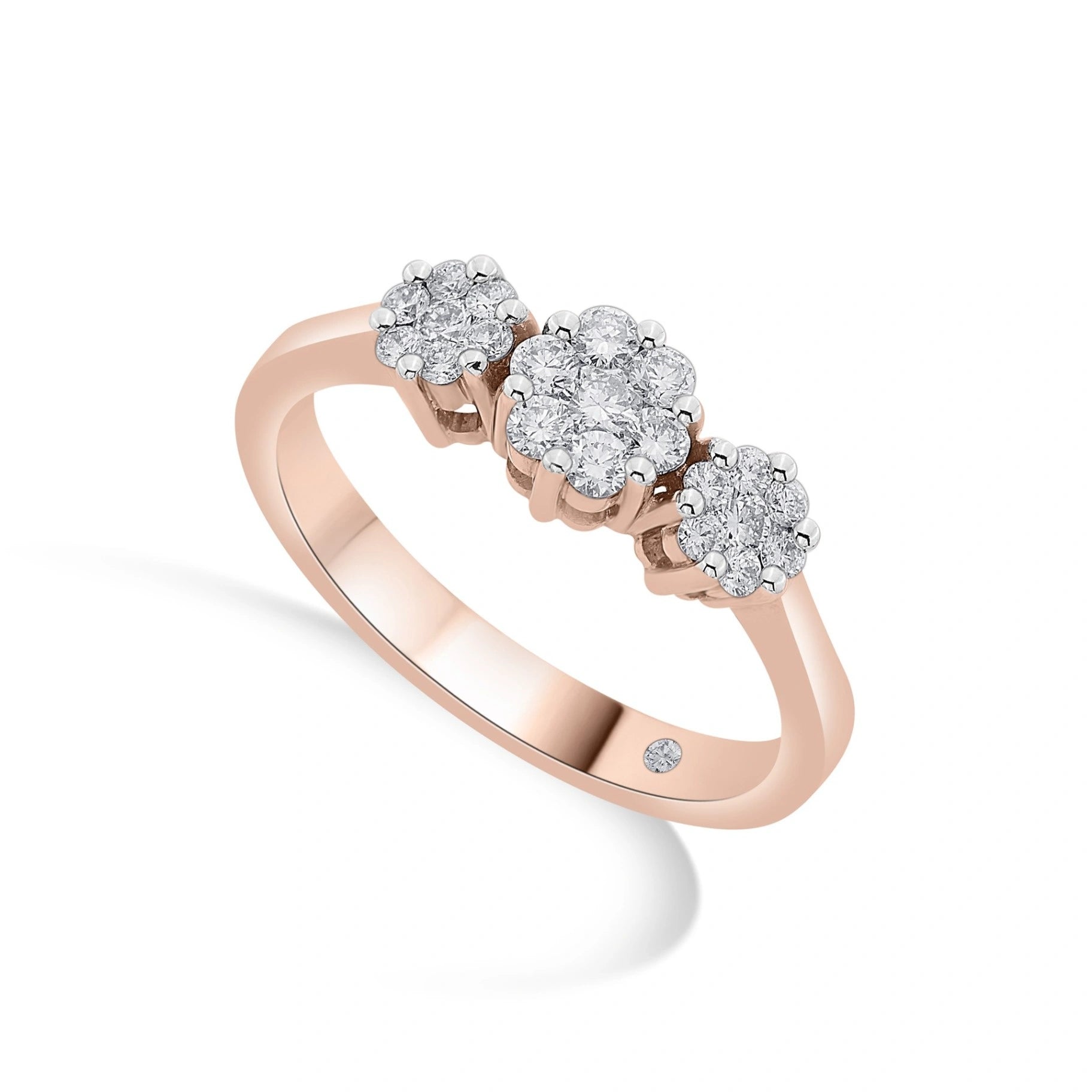 Trinity Celestial Bloom Diamond Ring - Zen Diamond India