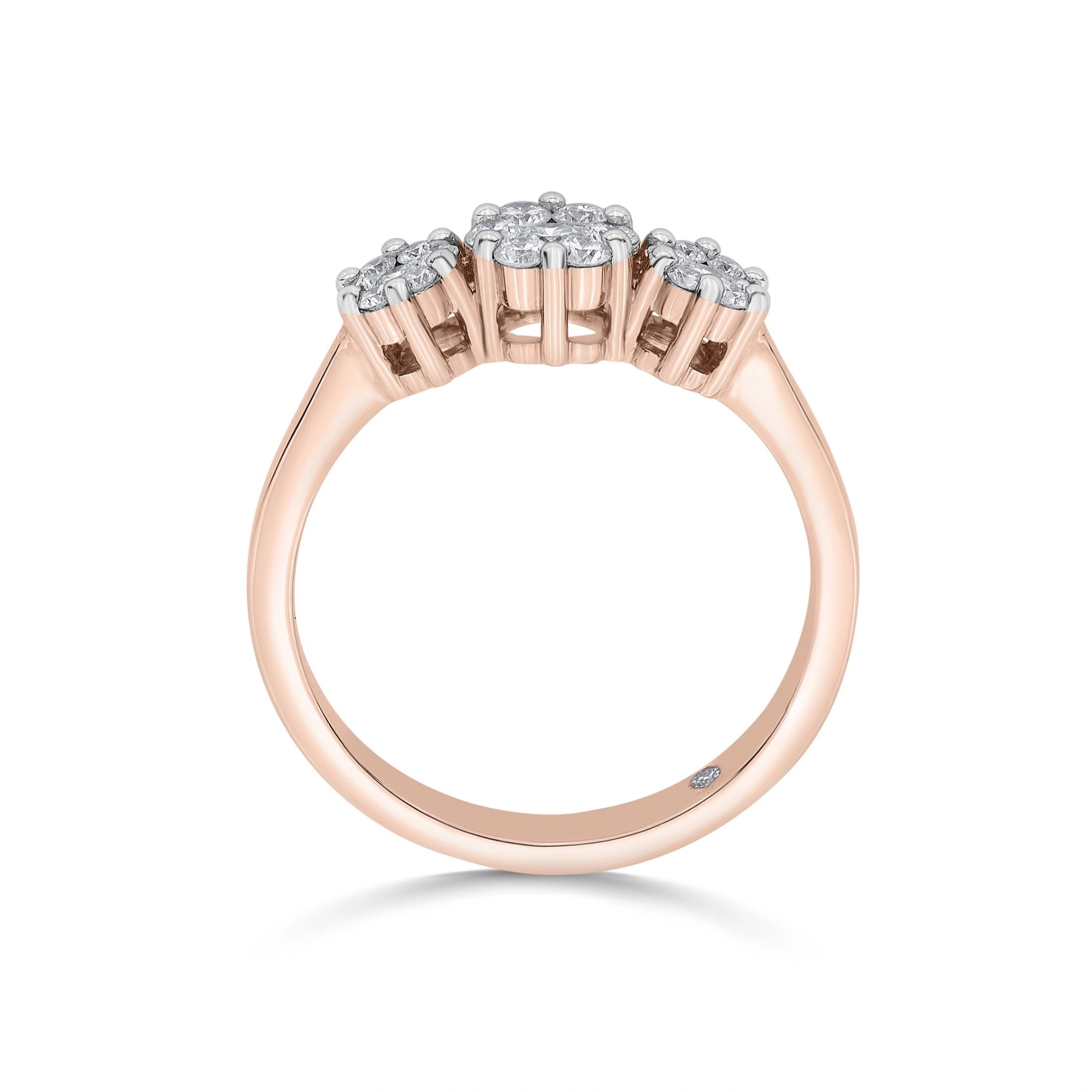 Trinity Celestial Bloom Diamond Ring - Zen Diamond India