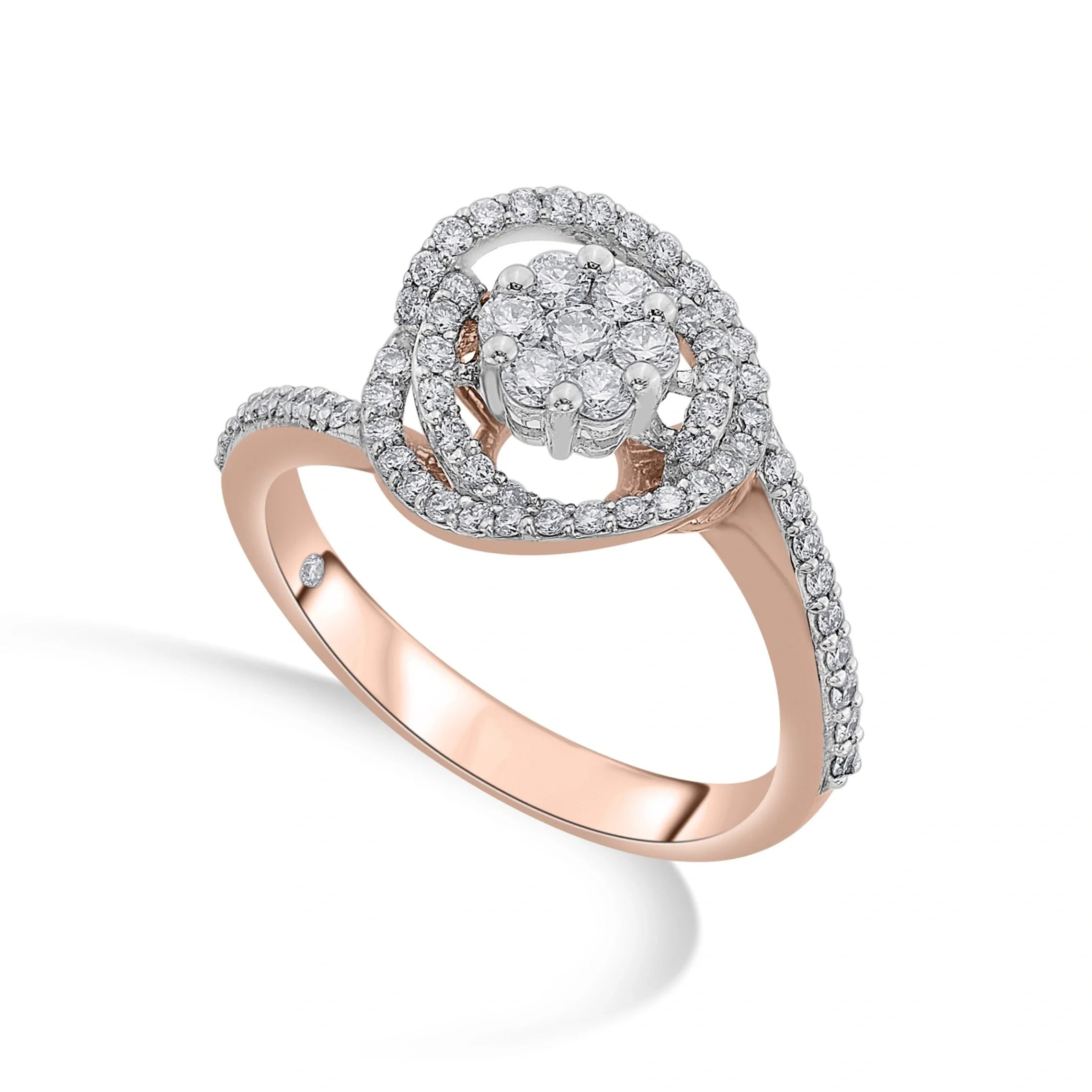 Sassy Twist of Brillance Diamond Ring - Zen Diamond India