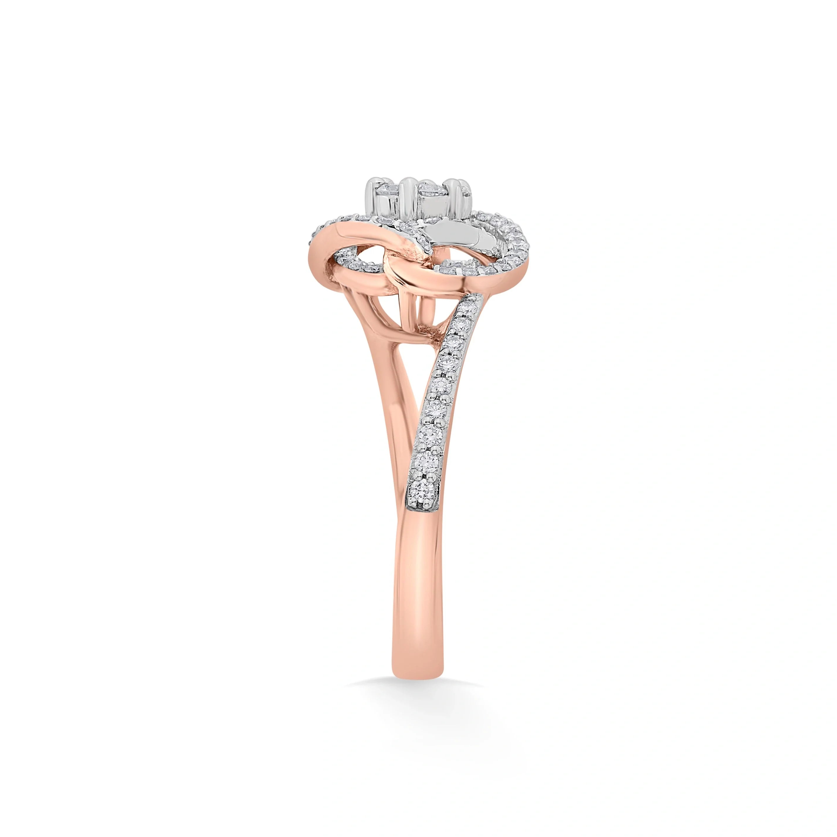 Sassy Twist of Brillance Diamond Ring - Zen Diamond India