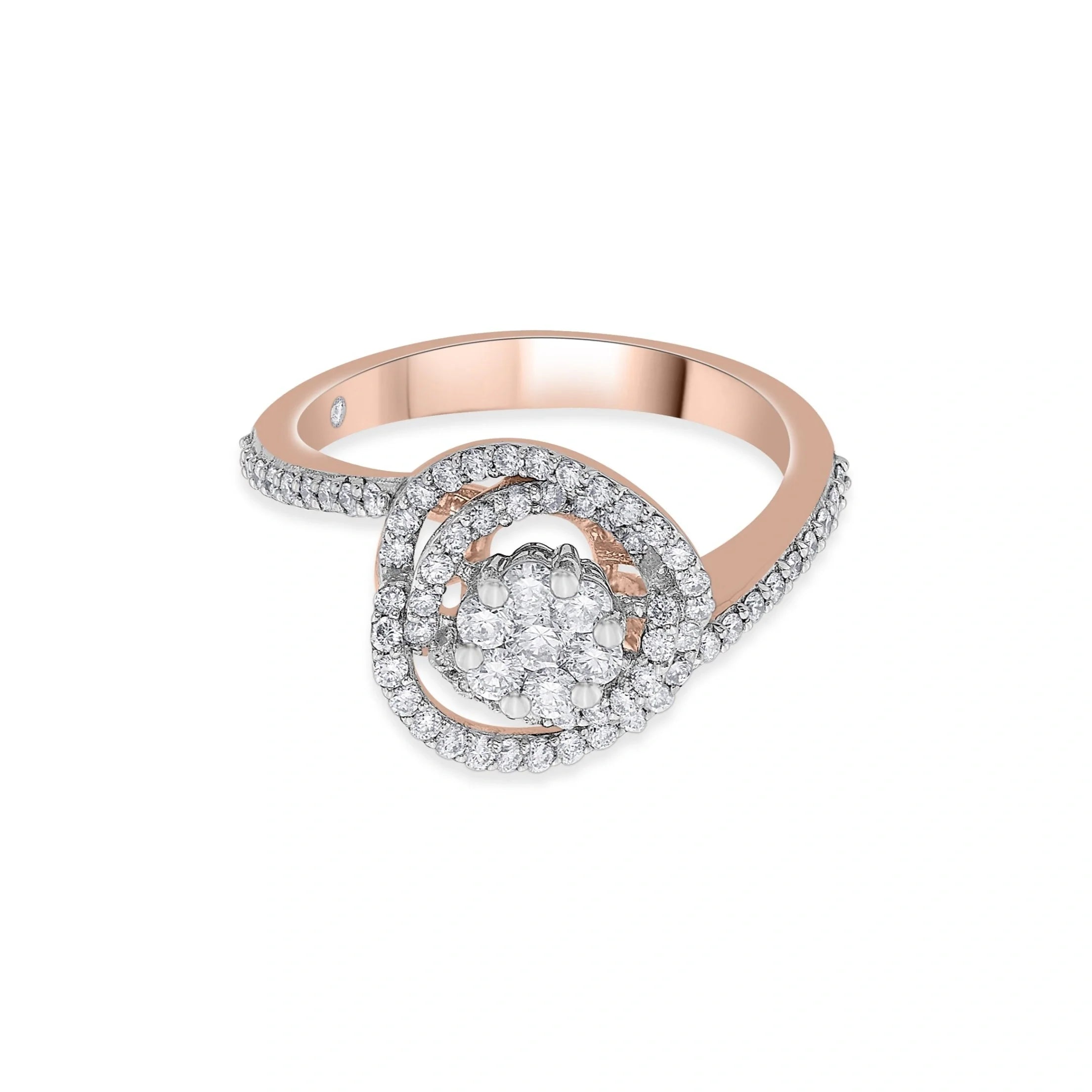 Sassy Twist of Brillance Diamond Ring - Zen Diamond India