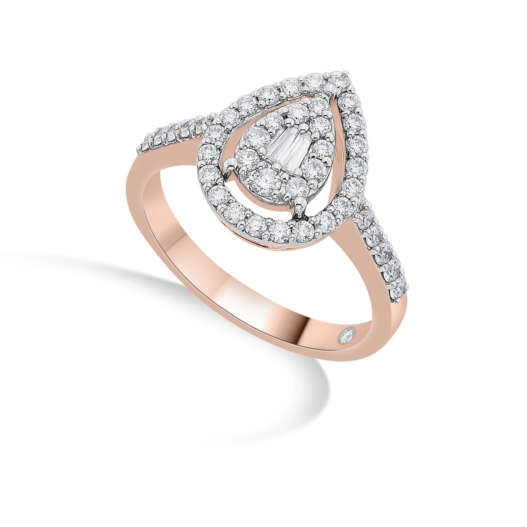 Radiant Teardrop Majesty Ring - Zen Diamond India